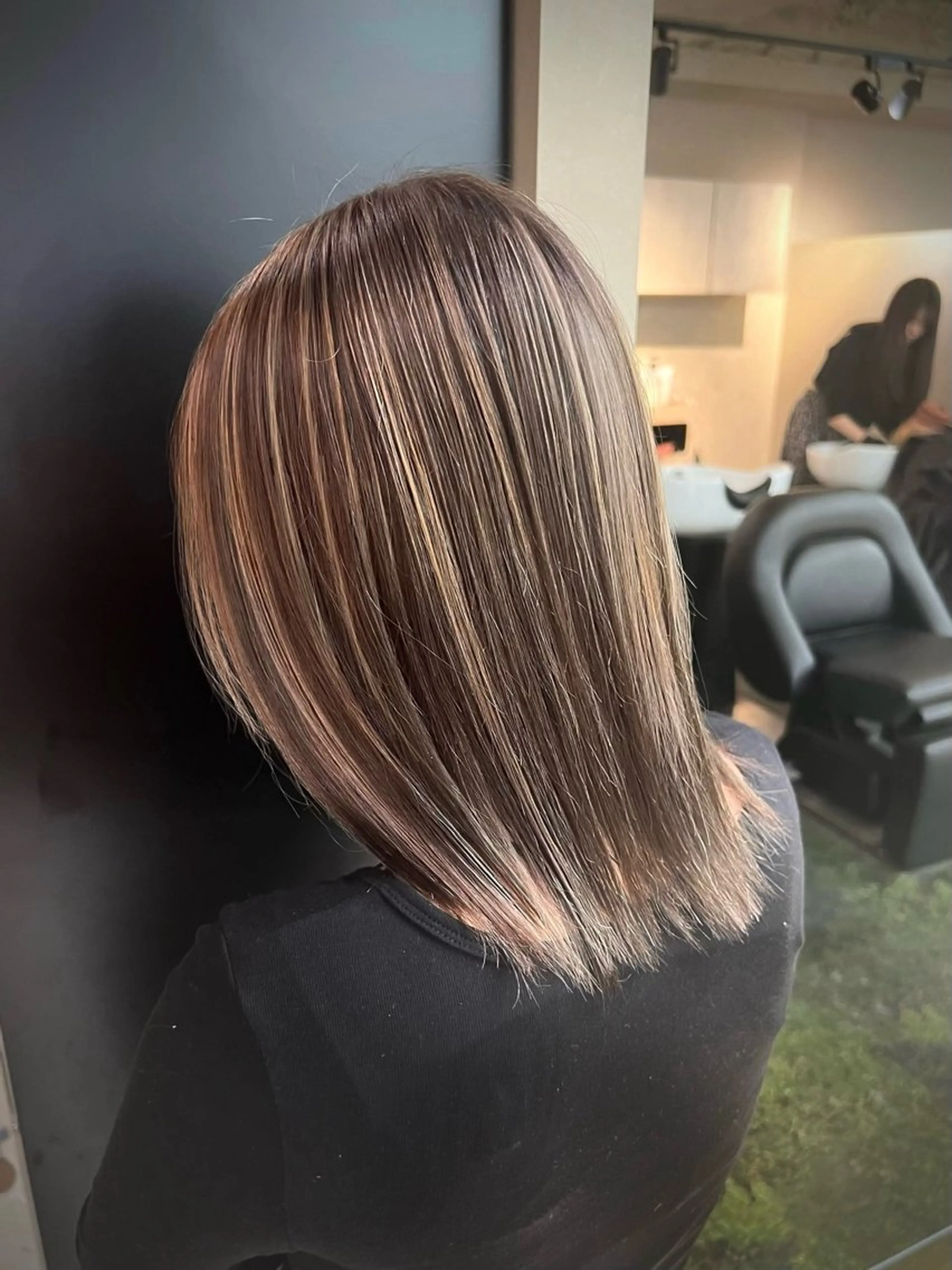 ミディアム カラー 💖難波レイヤー カット💖ツバサのヘアスタイル