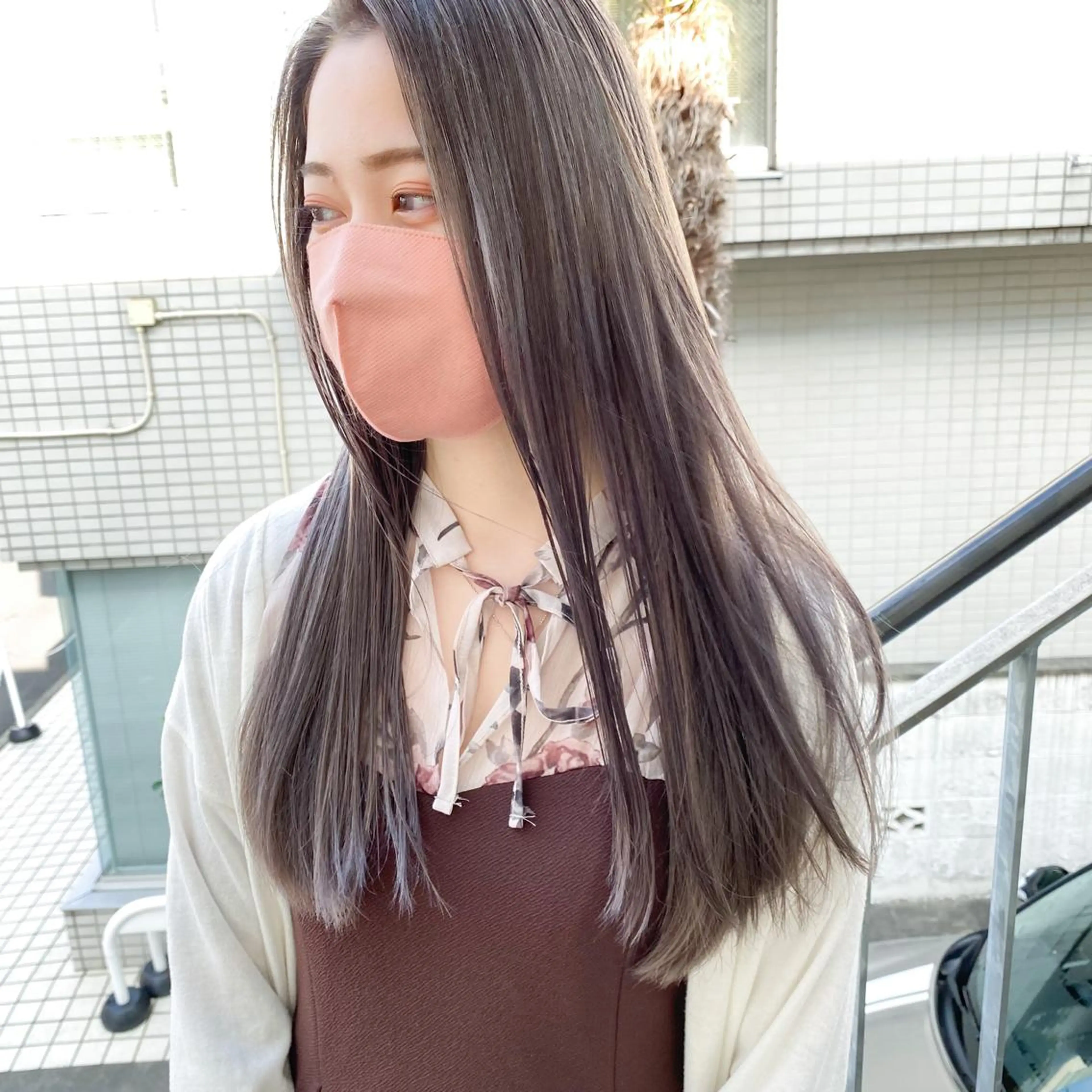 ロング カラー 艶髪ブリーチ 永井竜也のヘアスタイル
