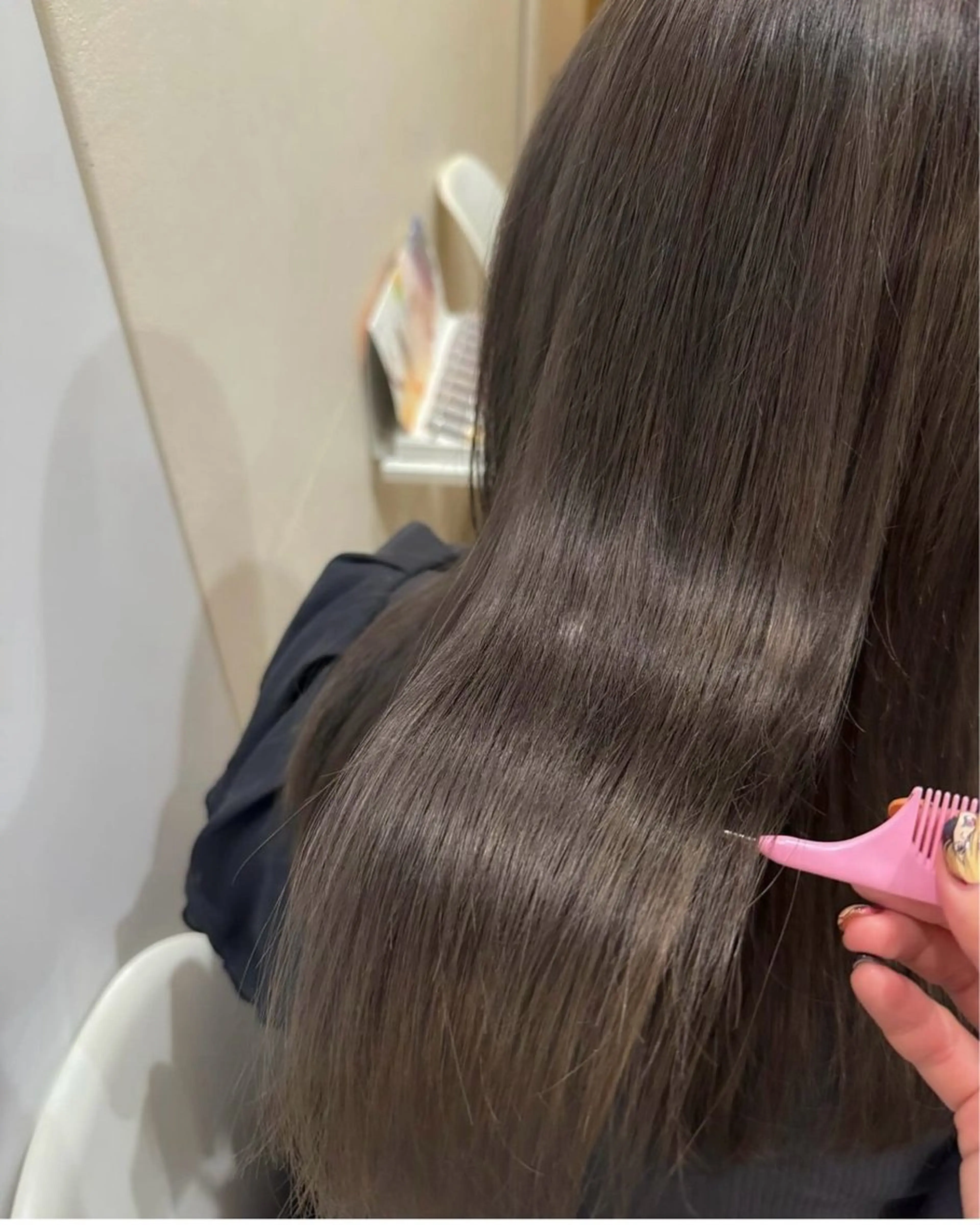 ミディアム カラー ブリーチ ダブルカラー グレージュ ブリーチなしカラー Fuu.by lupine所属・12日空きあり 🌟misatoのヘアスタイル