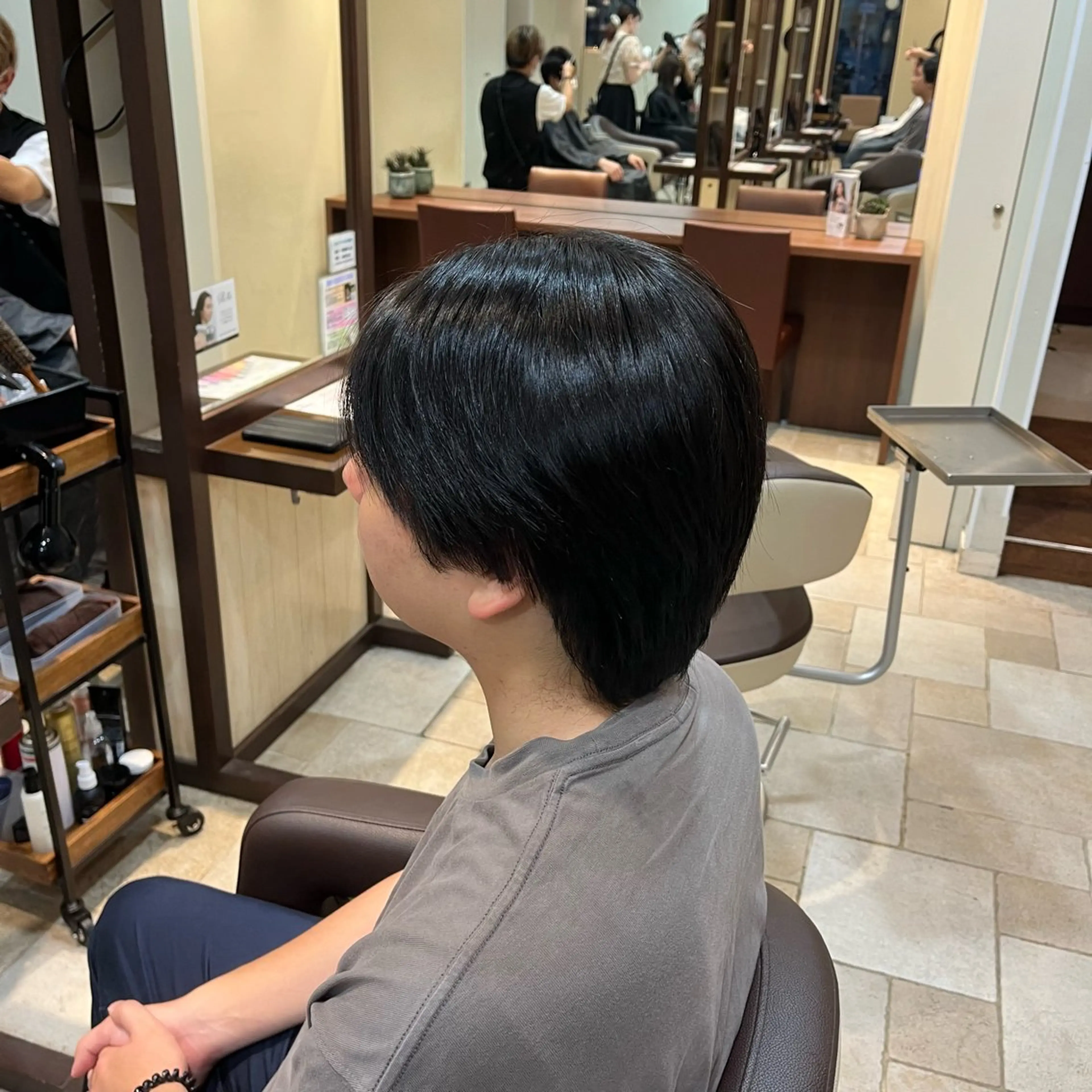 メンズ カット 縮毛矯正 大人透明感艶カラー 寺田稜のヘアスタイル