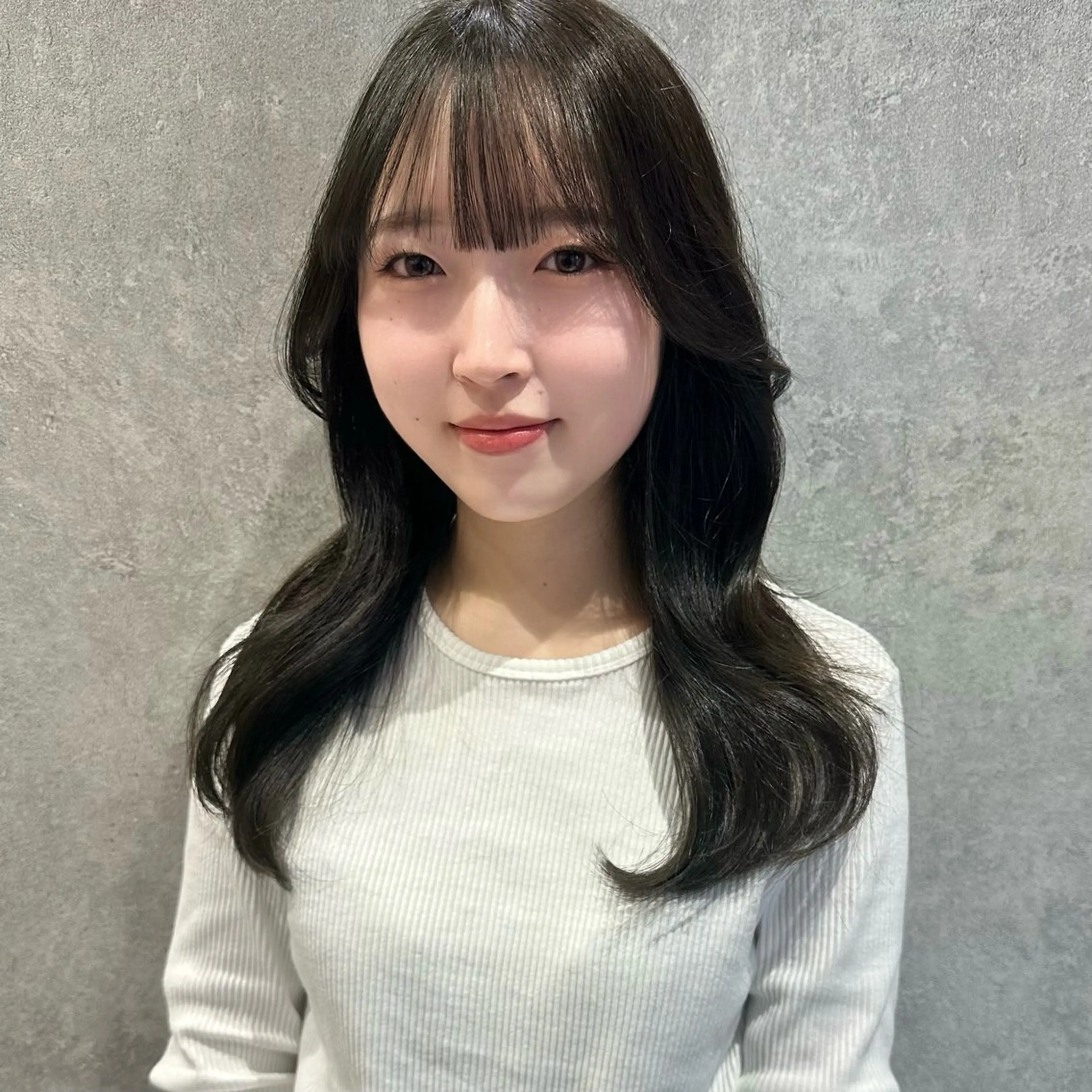 ロング レイヤーカット ワンホンレイヤー カット ヘアカラー AI TOKYO　S所属・mizuki 【韓国レイヤー】のヘアスタイル