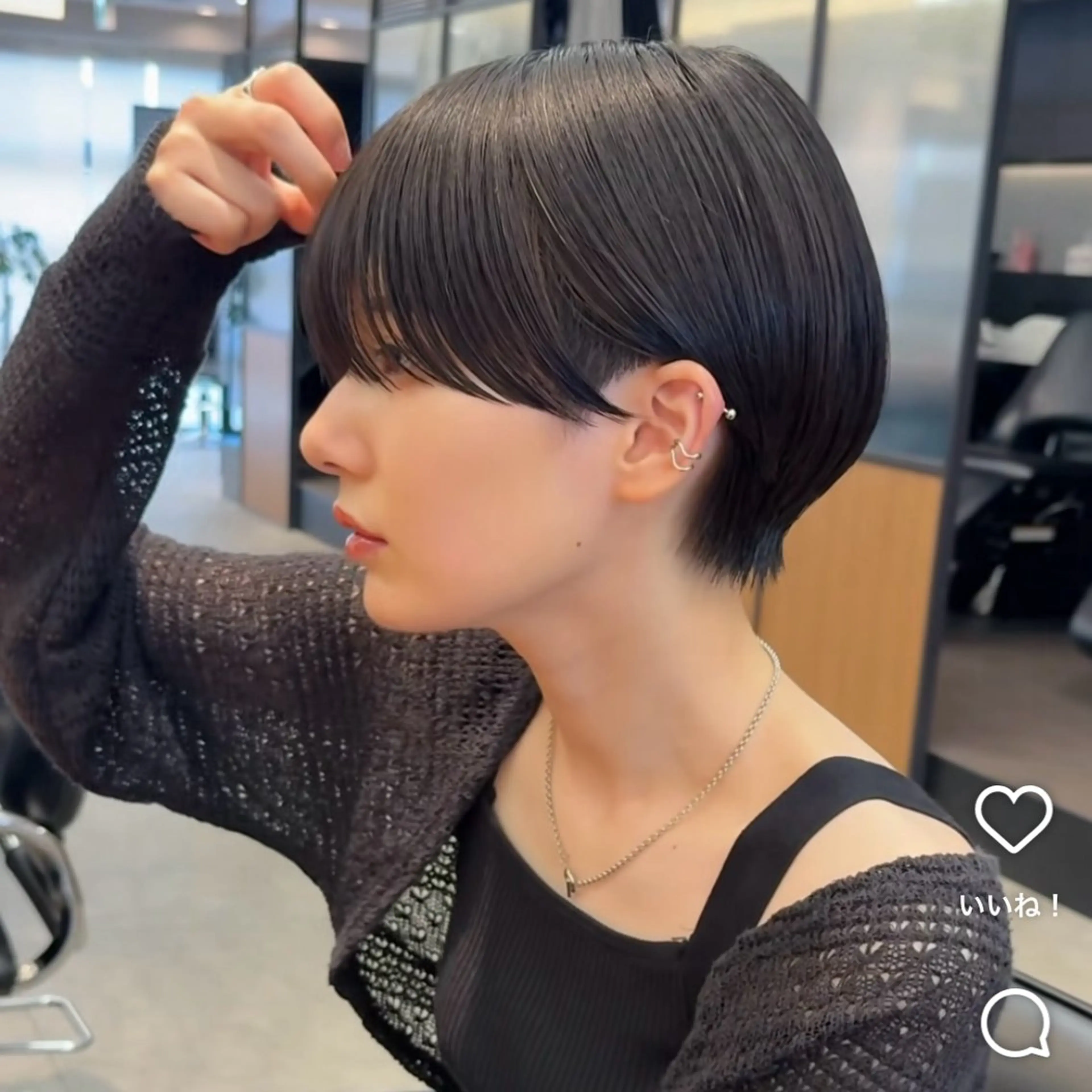 ショート ショートヘア 西 優衣奈のヘアスタイル