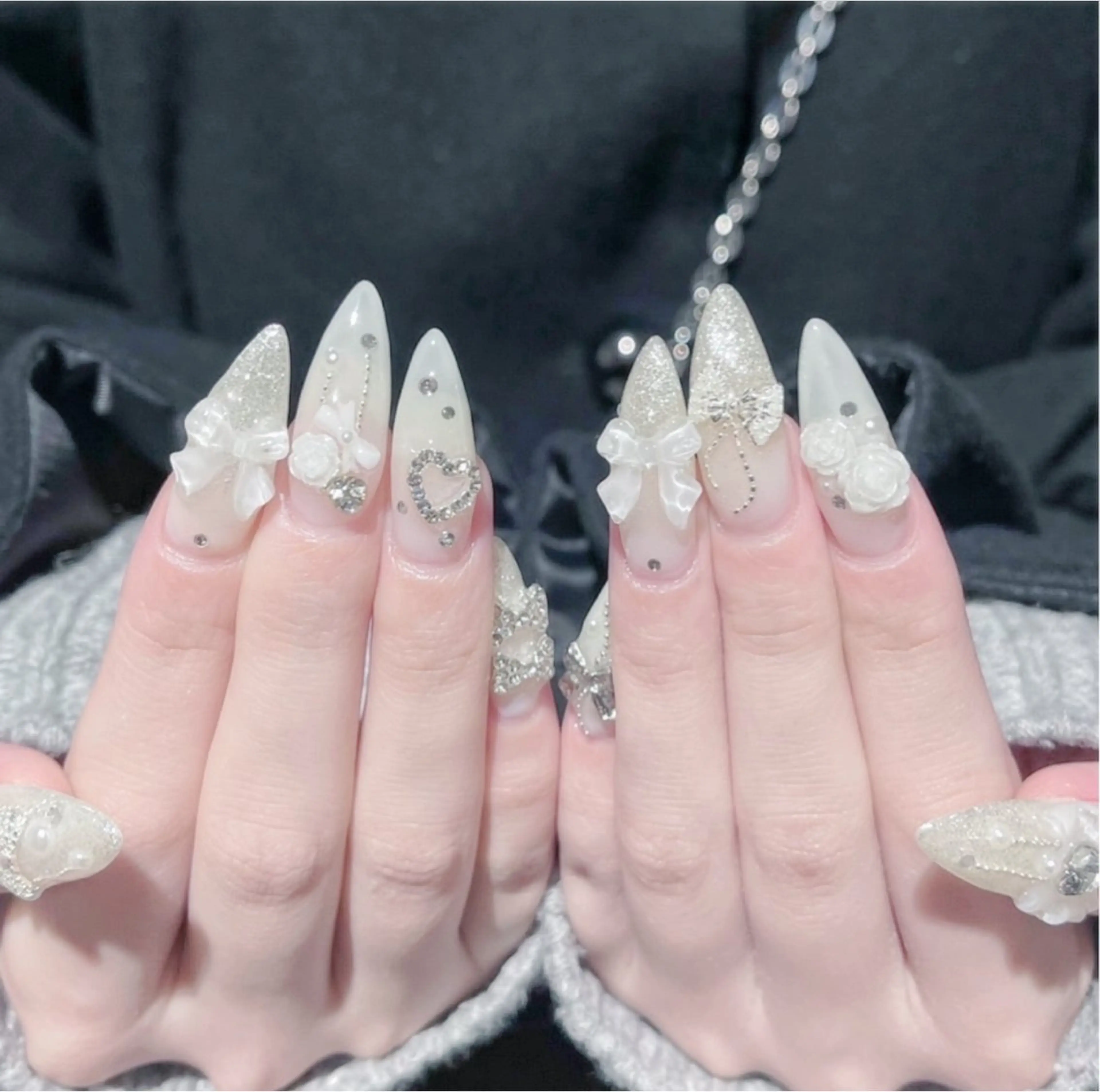 ネイル アニマル柄 オーロラネイル チークネイル フラッシュネイル ジェルネイル ハンドネイル Lina所属・Hina Nailのネイルデザイン