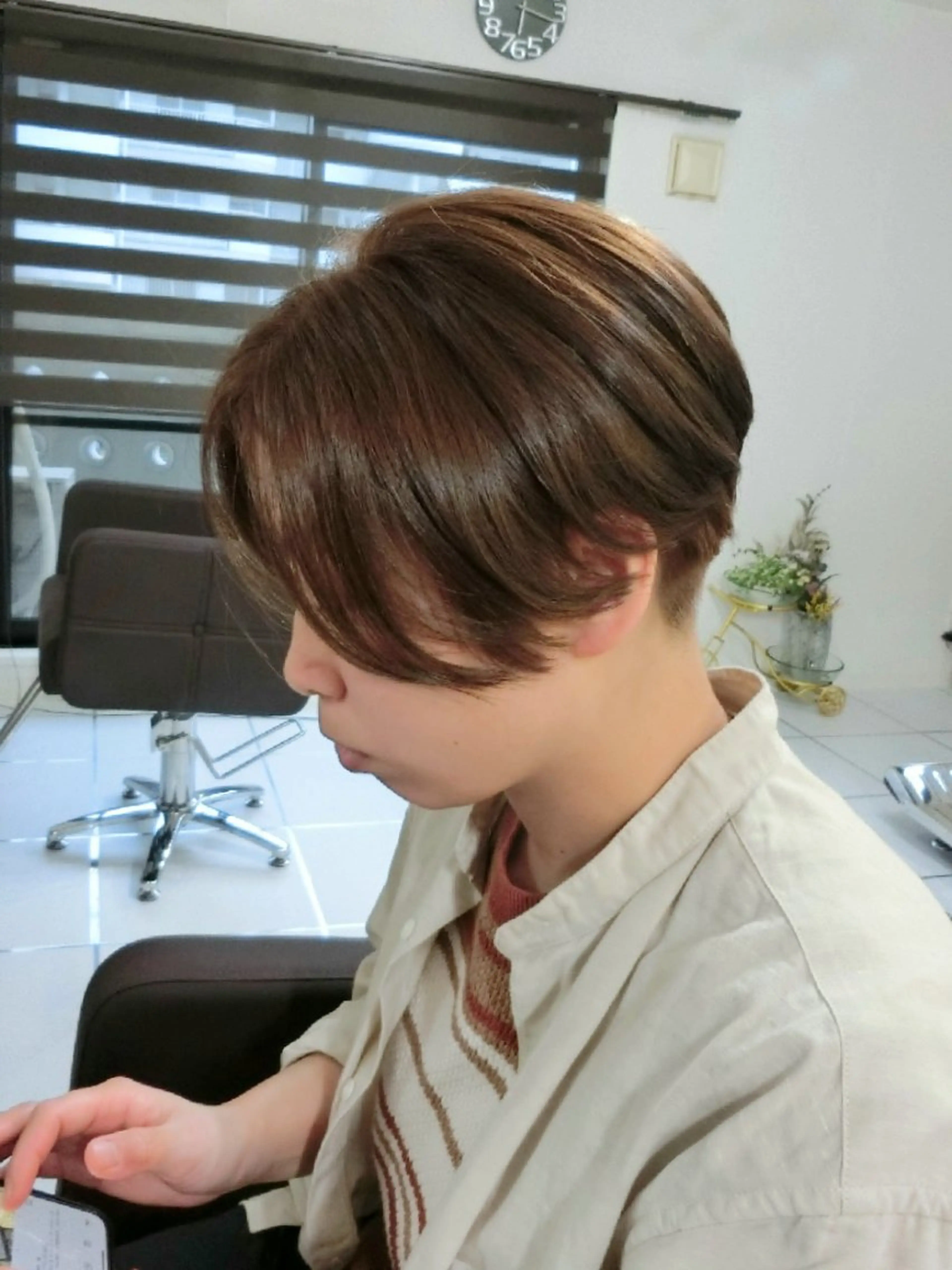 ショート カット ヘアカラー トリートメント ma cherie 三浦直美のヘアスタイル