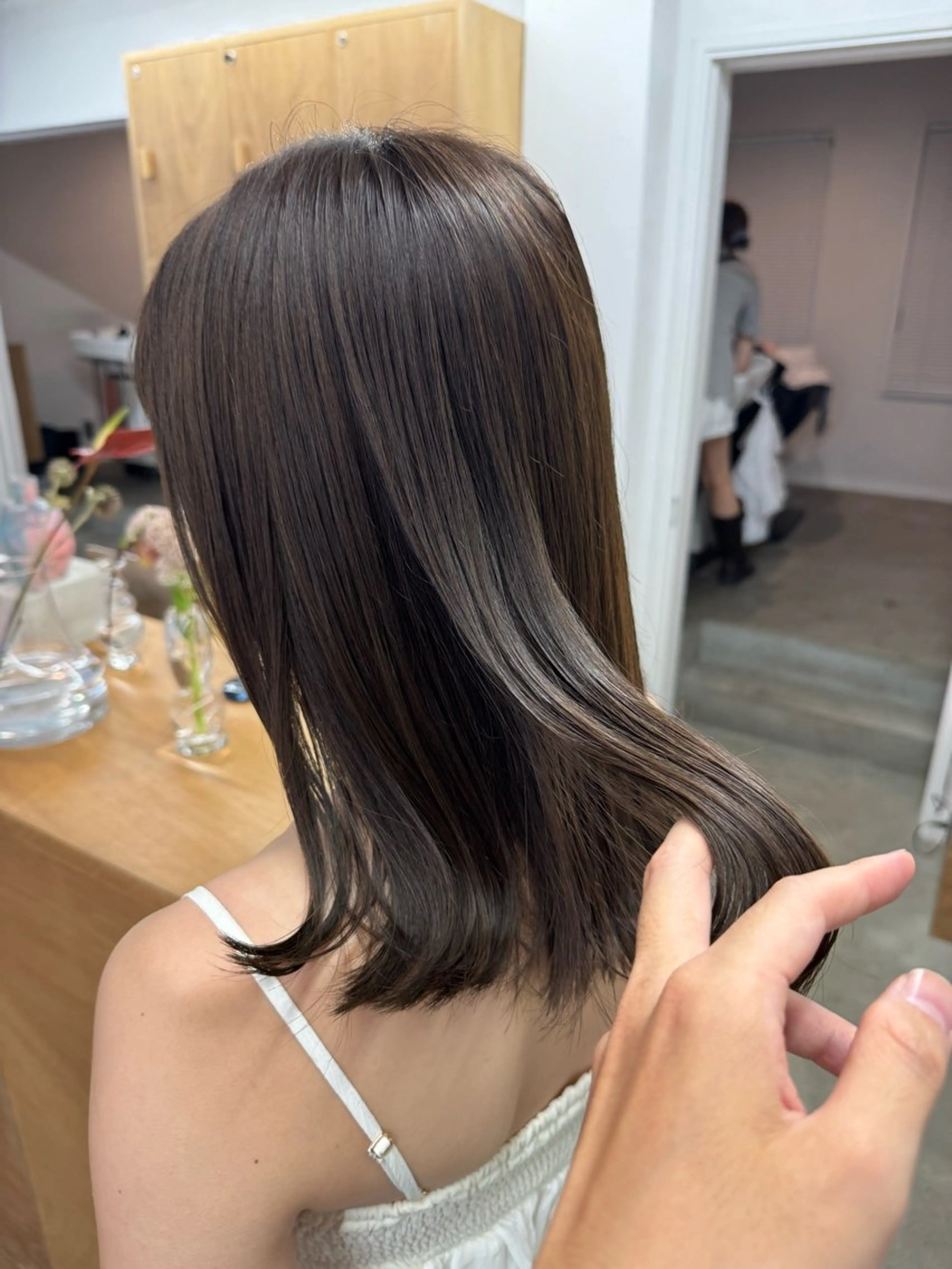 ミディアム カラー ヘアカラー 坂本 圭太朗のヘアスタイル