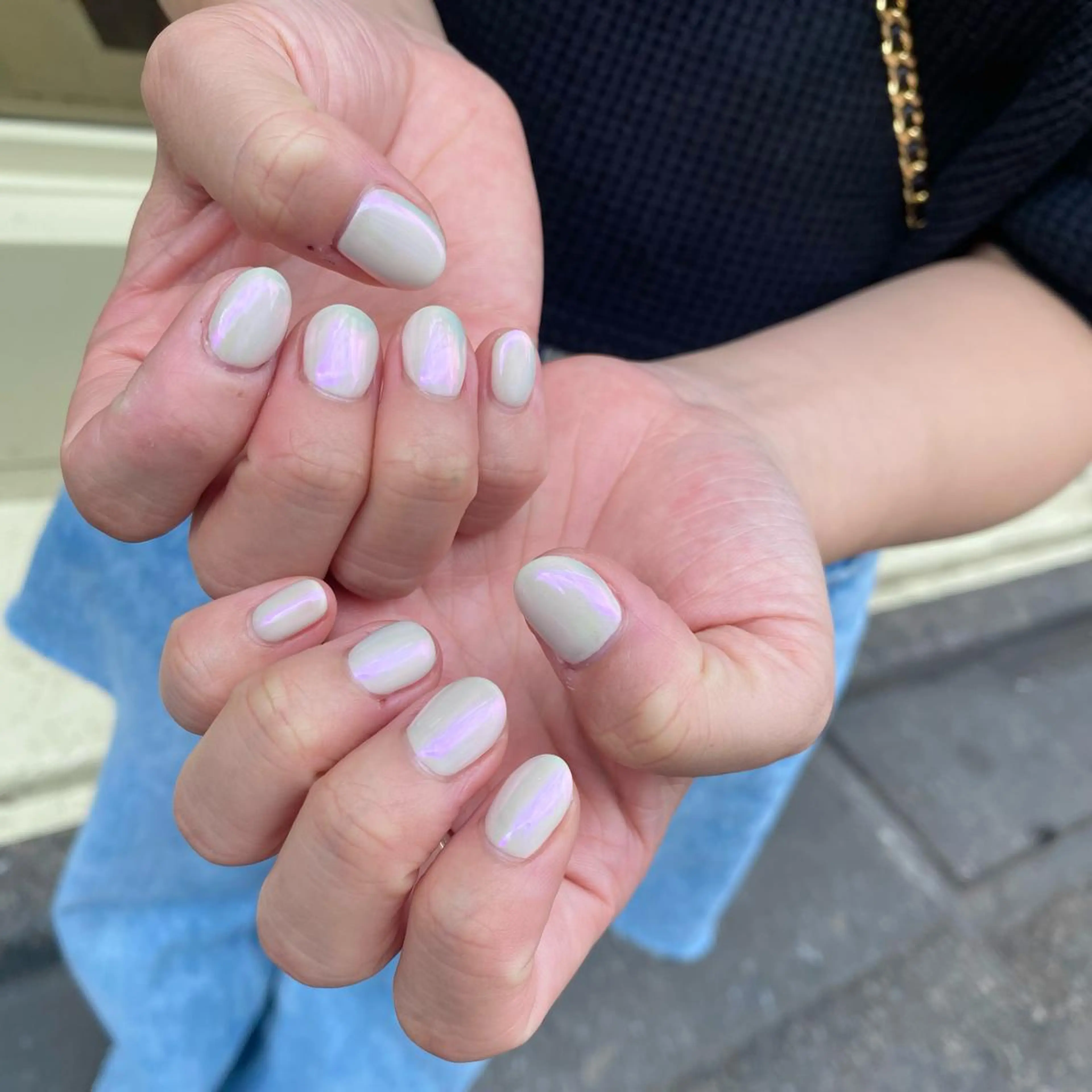 ネイル オーロラネイル ハンドネイル nail salon etoleのネイルデザイン