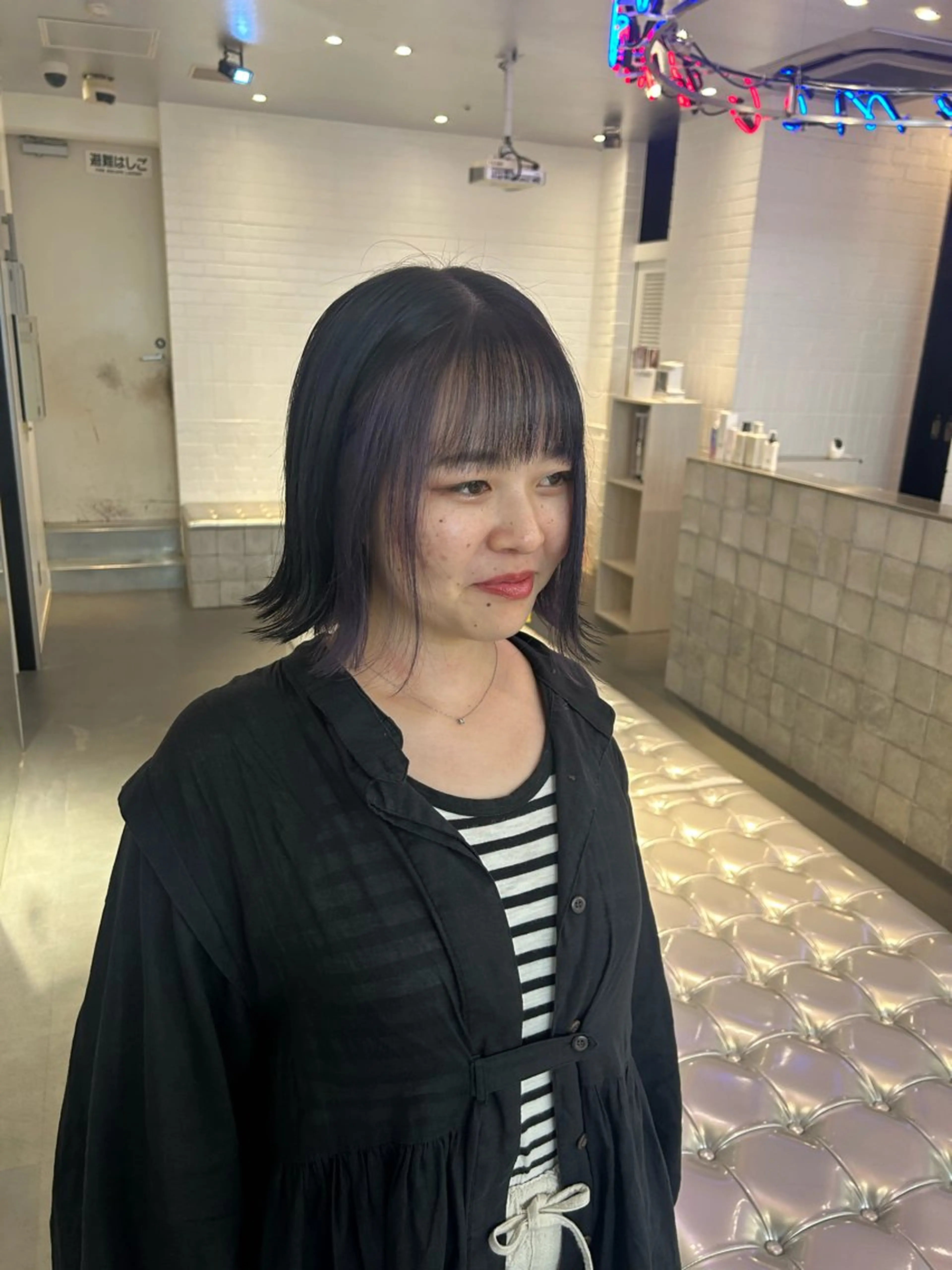 ミディアム カラー ヘアアレンジ ヘアカラー GAME by AlanSmithee 原宿所属・🎀韓国ハイトーン saya🎀💜のヘアスタイル