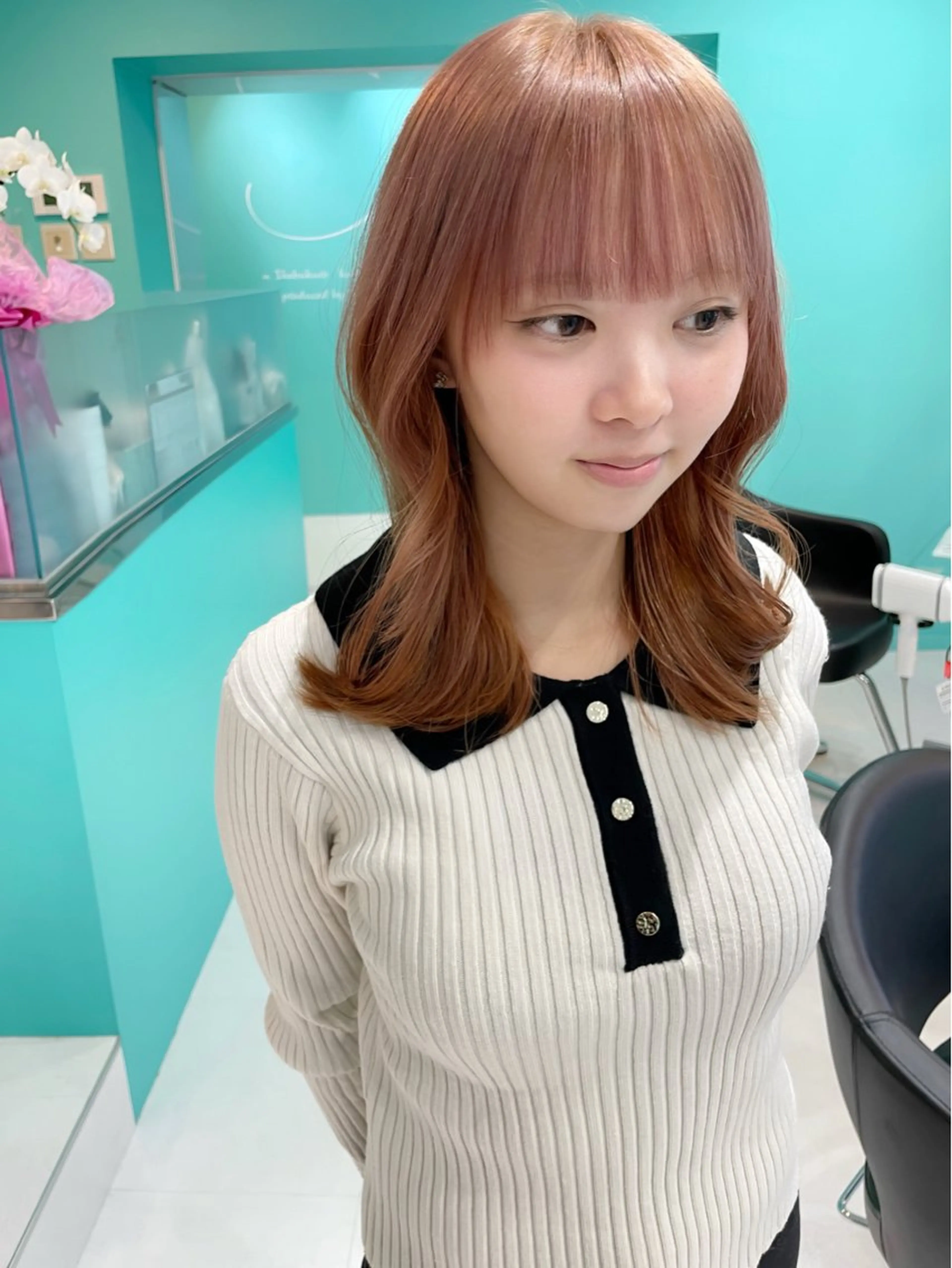 ミディアム プルエクステ ボブ エクステ トリートメント ヘアカラー 💫ダブルカラー💫 池袋西口・泡渕✂️のヘアスタイル