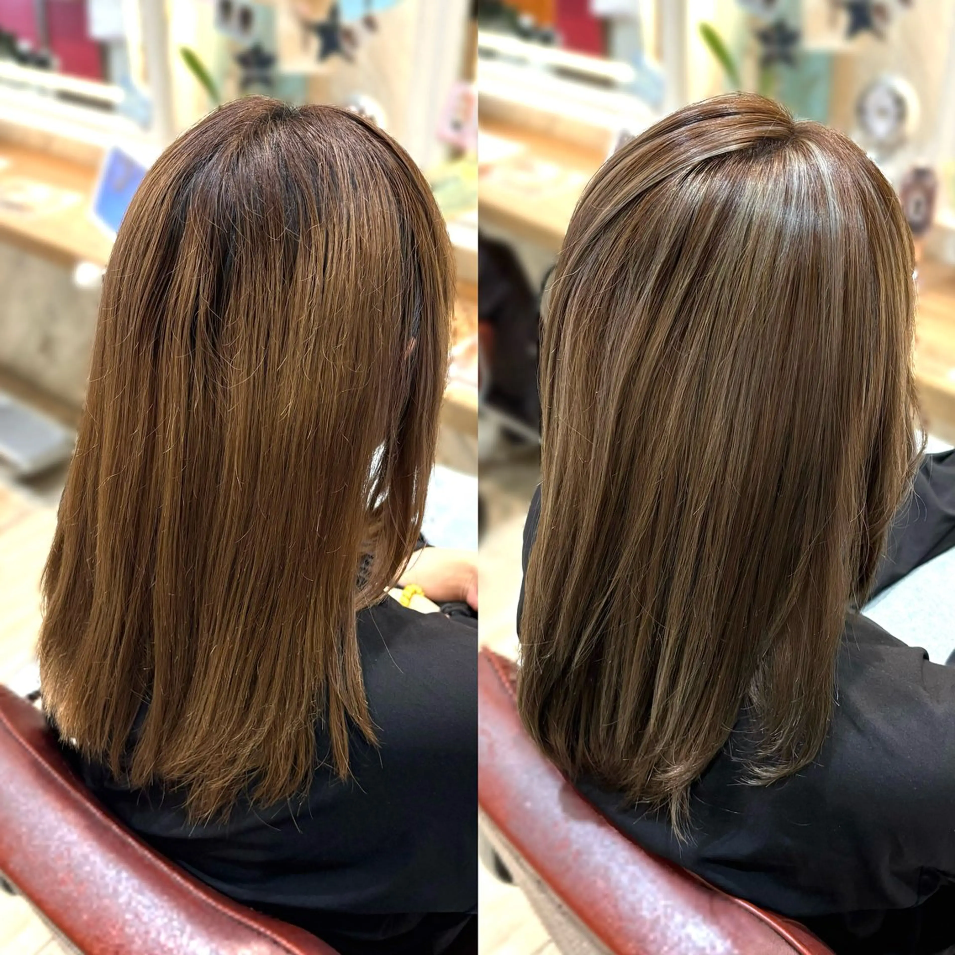 ロング カラー ヘアカラー 💙mai🫧 艶髪縮毛矯正のヘアスタイル