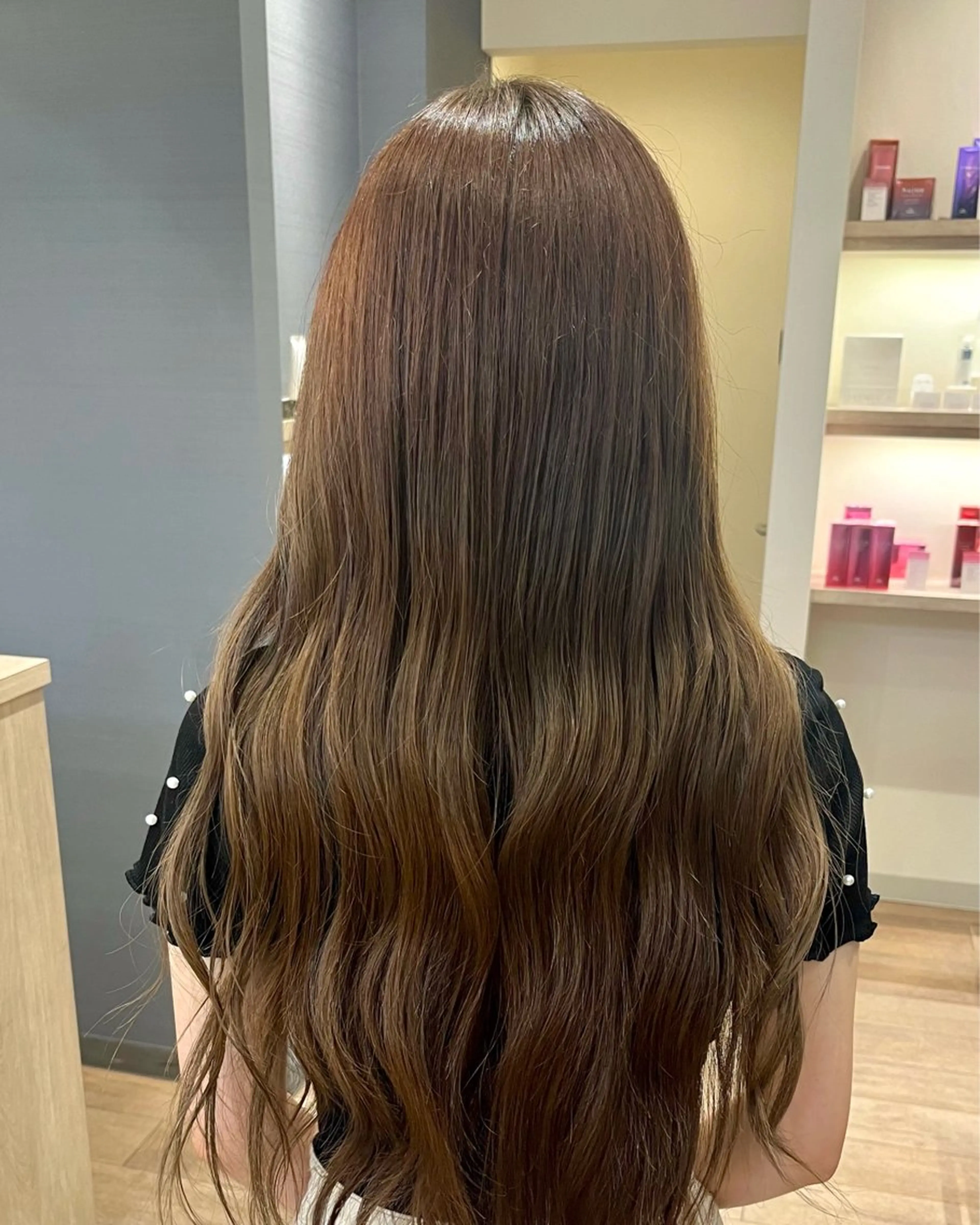 ロング ヘアカラー トリートメント セジールヘアメゾン所属・韓国レイヤー/透明感 カラー🐈曾根高のヘアスタイル