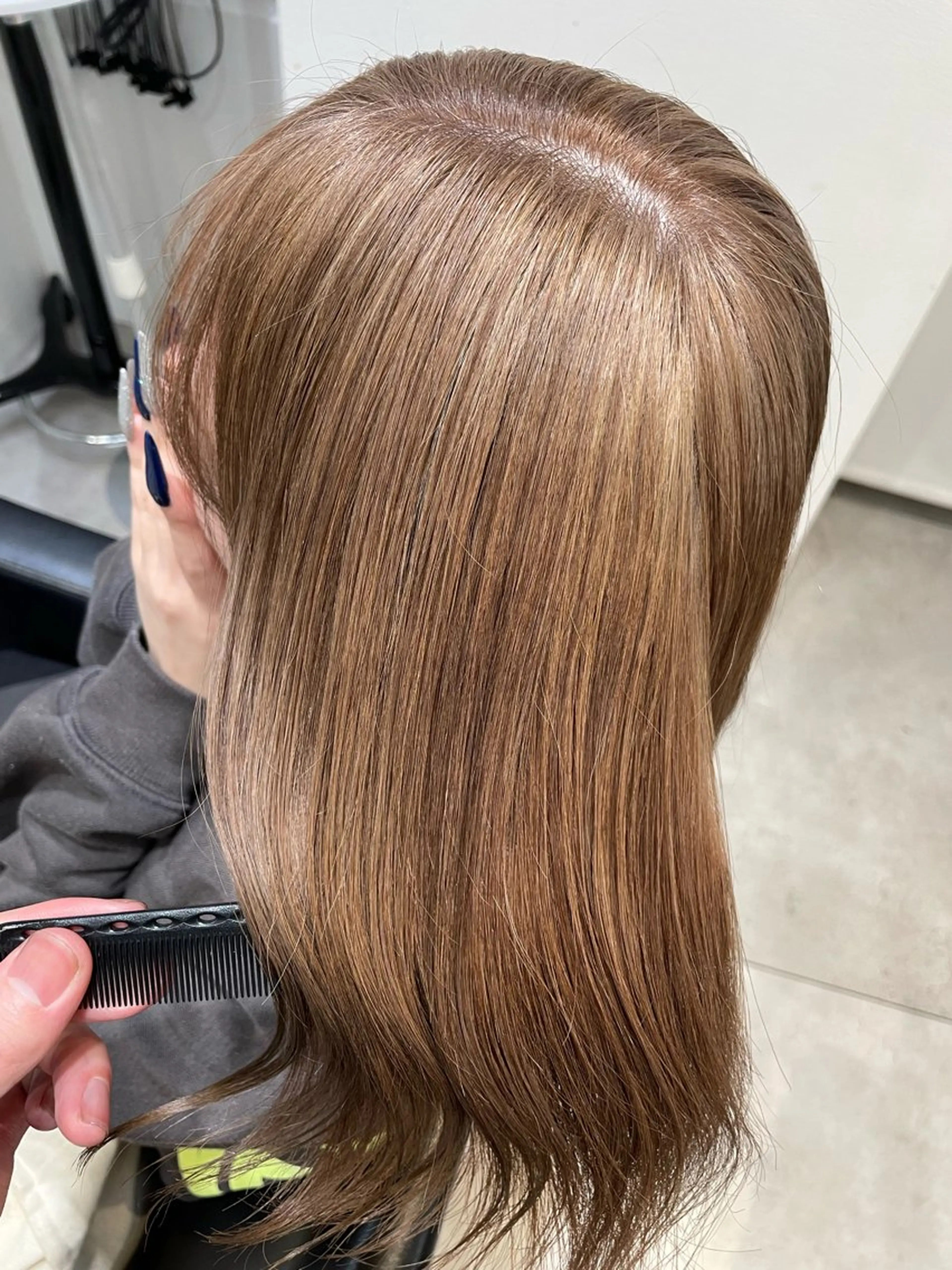 ミディアム カラー ヘアカラー トリートメント 佐藤 悠汰のヘアスタイル