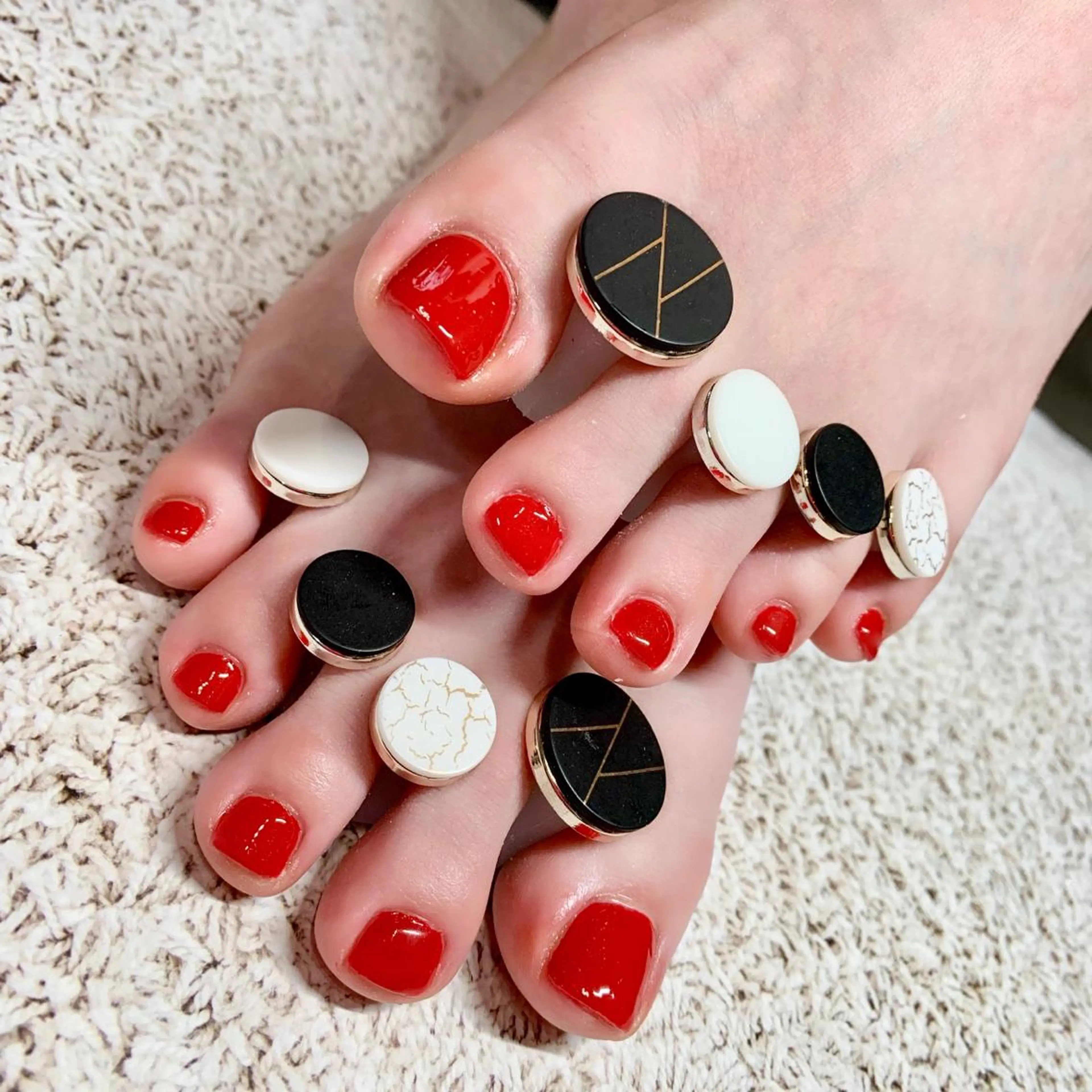 【✨minimo限定価格‼️】フット👣ワンカラー/ラメカラー❤️オフ無料キャンペーン❤️の写真