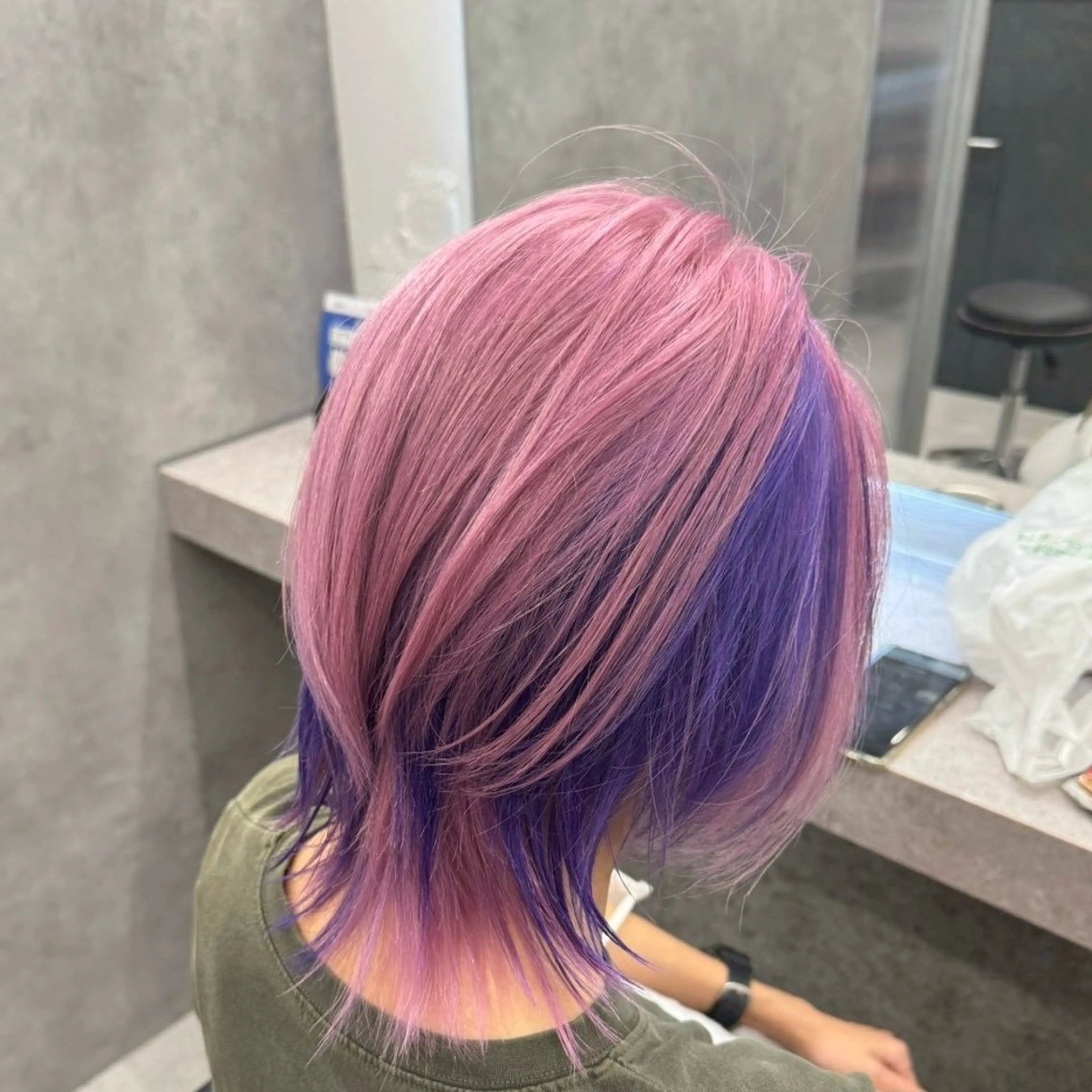 ミディアム カラー いろあそび 八王子所属・きぃちゃん/八王子 /ハイトーンカラーのヘアスタイル