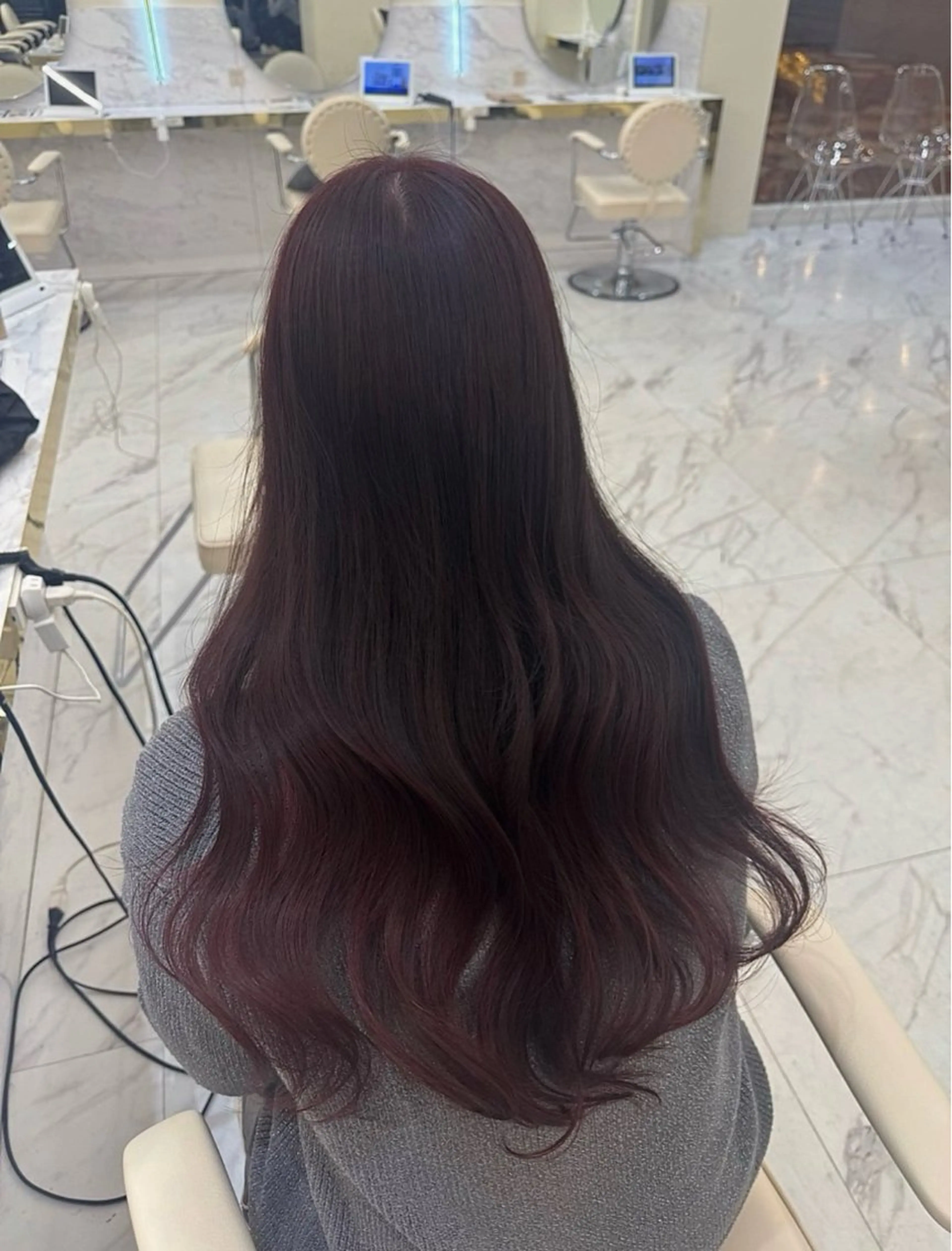 ロング カラー ボルドーカラー ヘアカラー 髪質改善🫧 カラー特化/Hinaのヘアスタイル