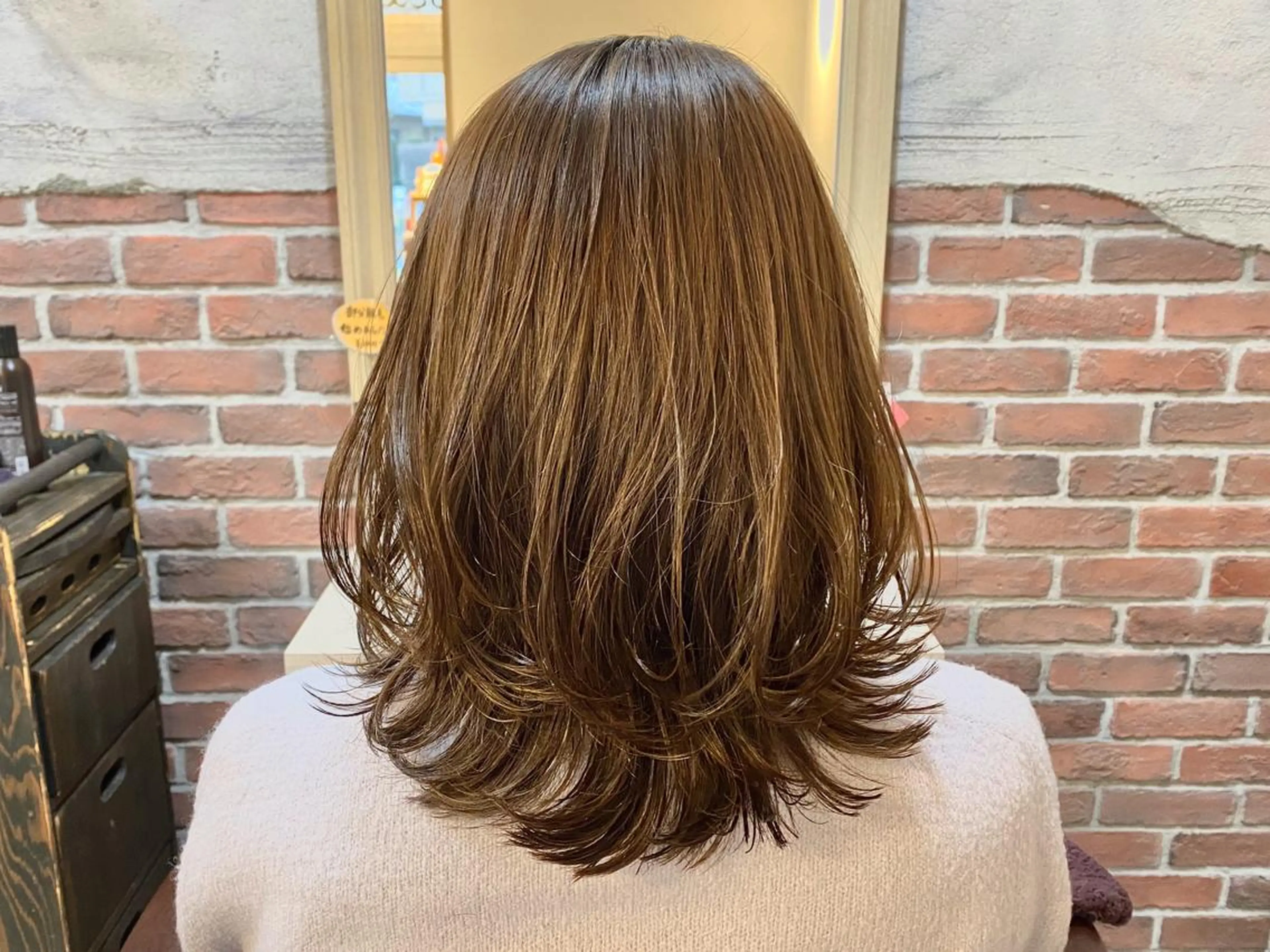 ミディアム カラー くびれヘア カット tocolaso 柏所属・レイヤーカット/ 根本瑠実のヘアスタイル