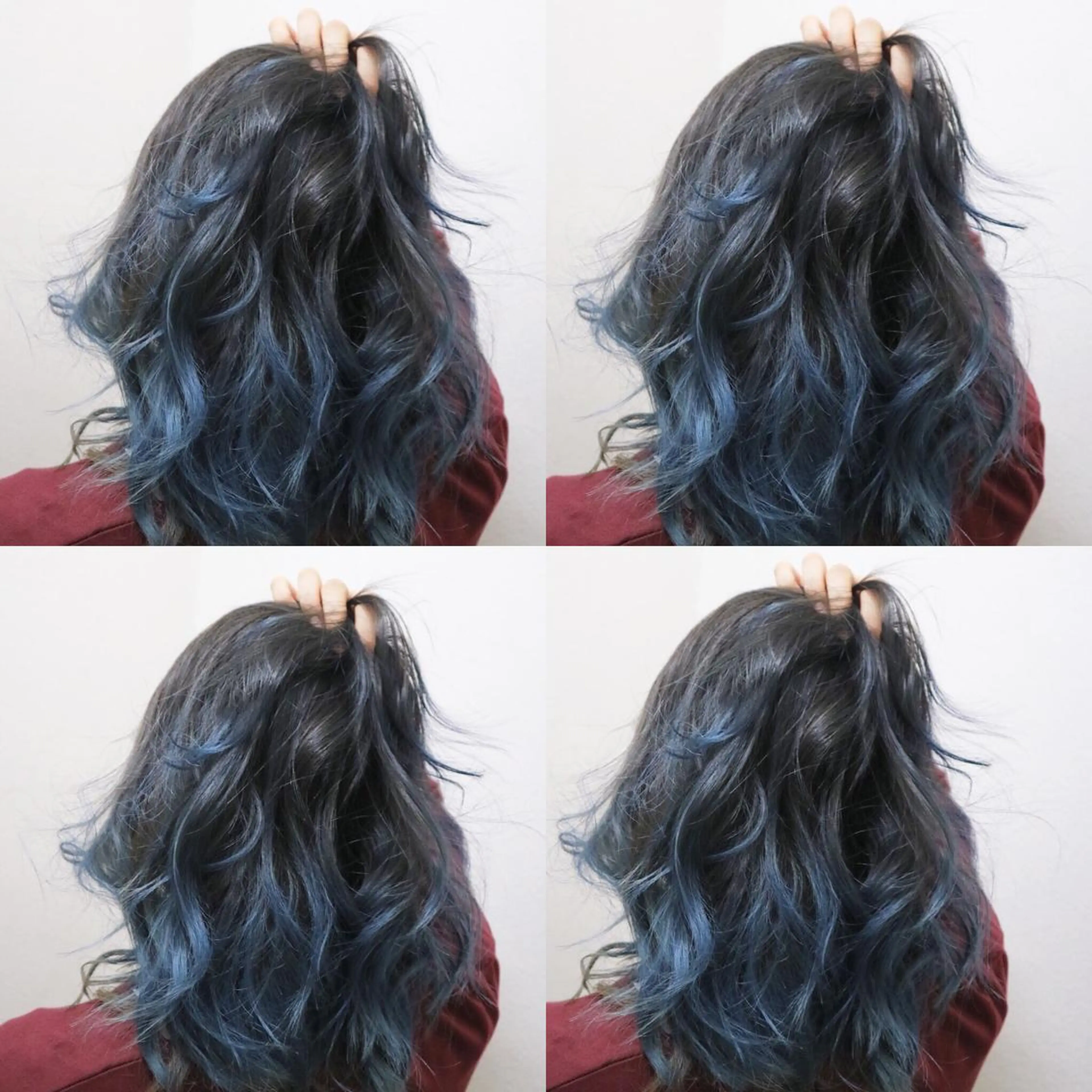 セミロング カラー アディクシーカラー ブリーチ ブルーカラー シルバー JIL BLAN 京都のヘアスタイル