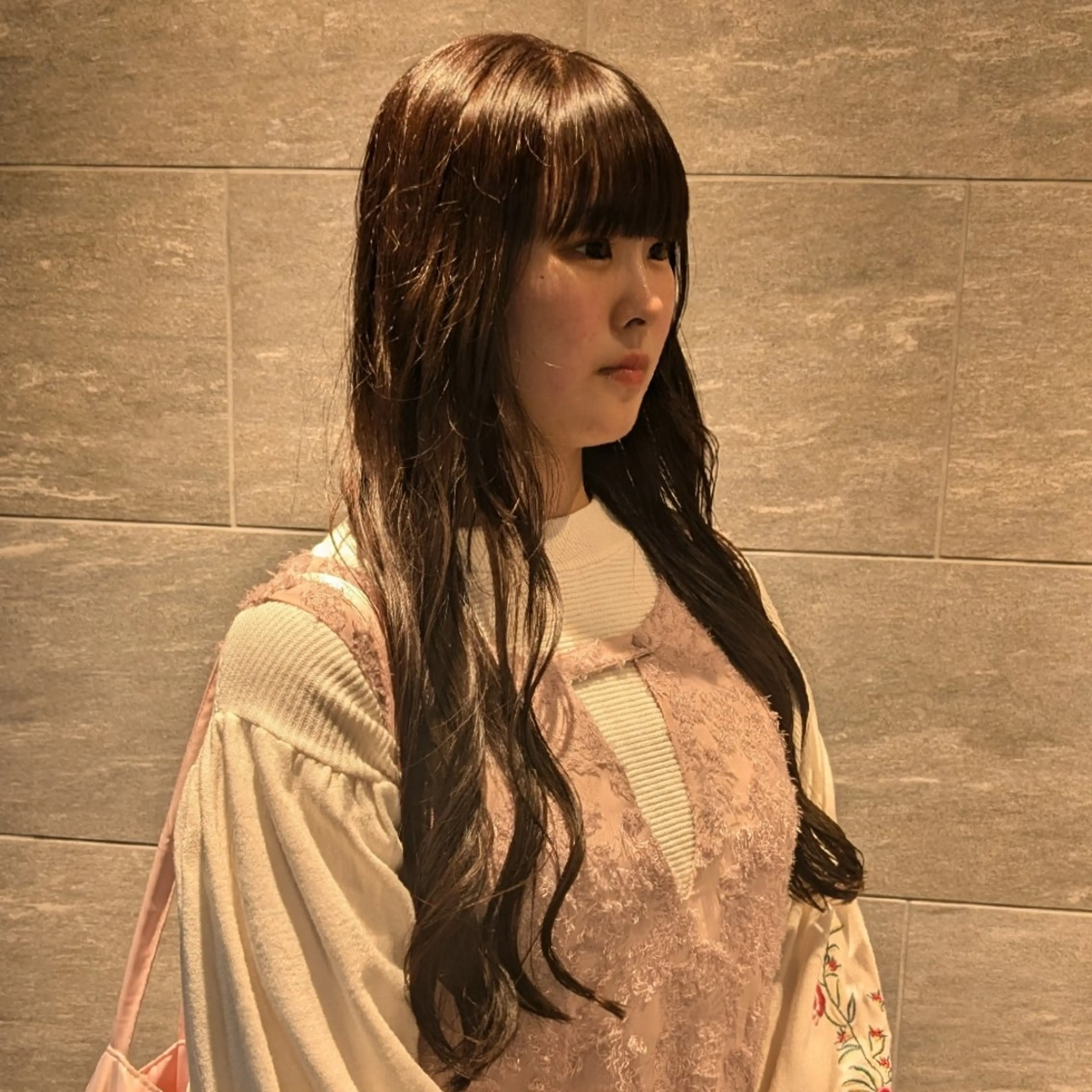 ロング ツヤ髪🎀暖色カラー さとあみのヘアスタイル