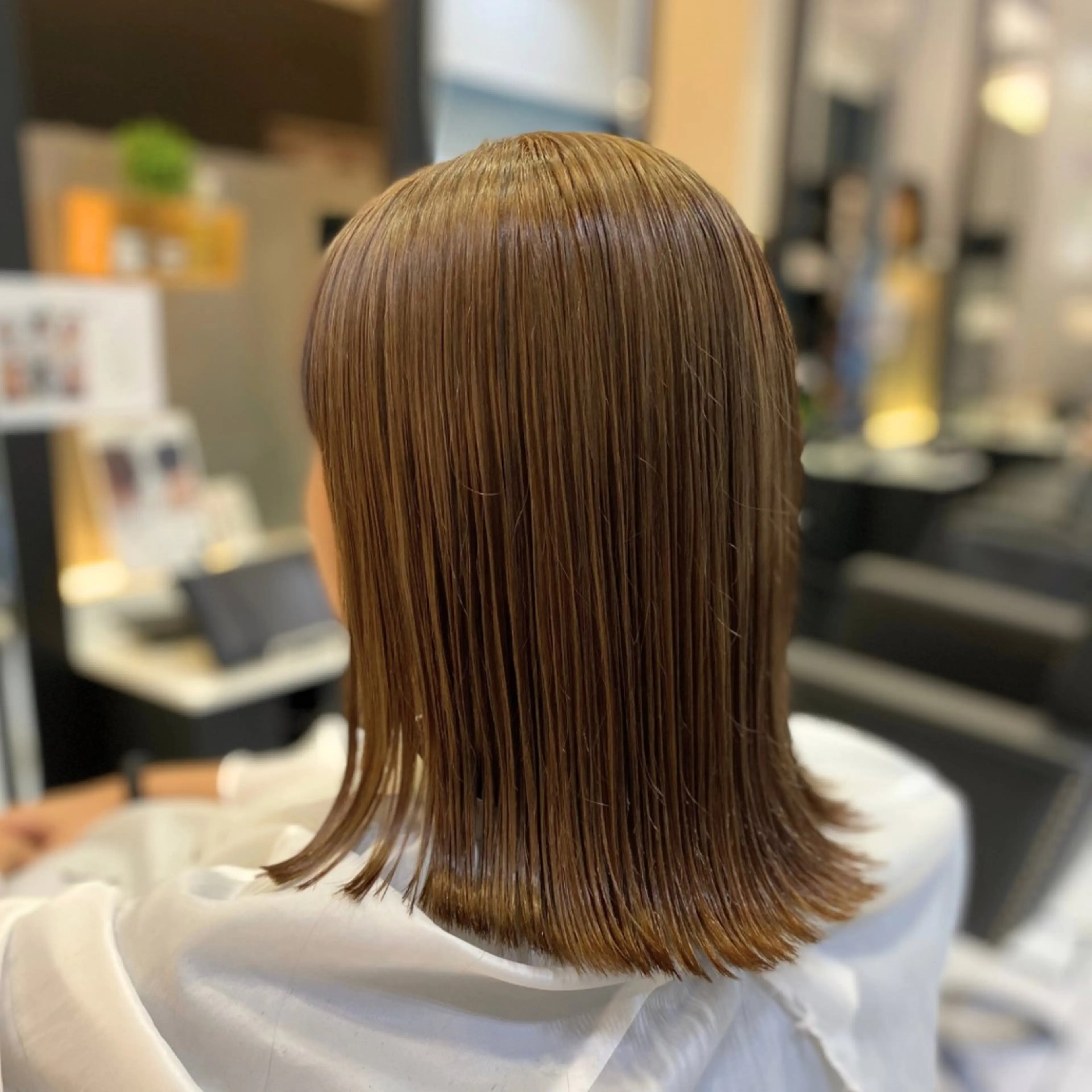 ミディアム カット トリートメント YASU🍎ボブ/ 赤系カラー/髪質改善のヘアスタイル