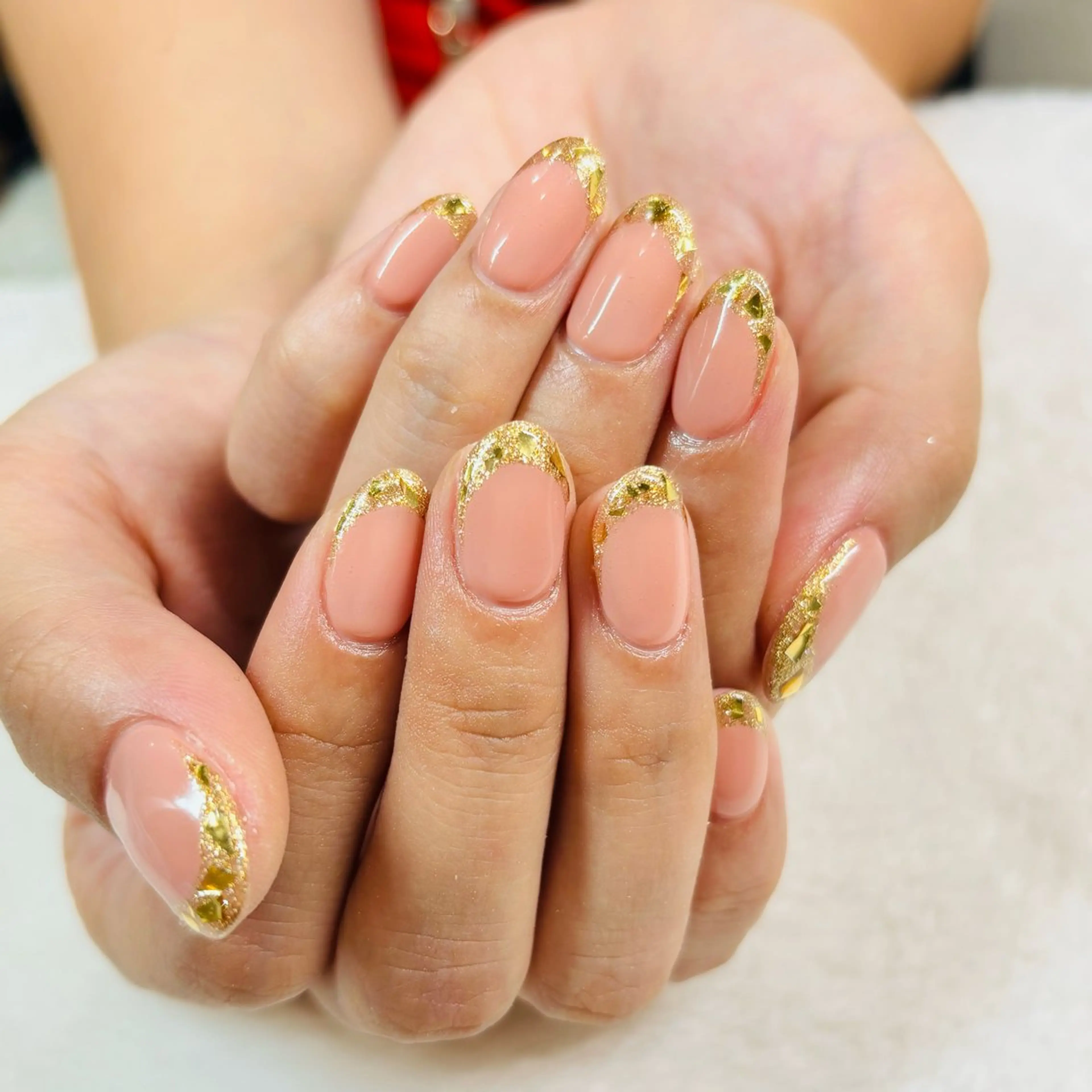 ネイル フレンチネイル ガラスフレンチ AngelCoco Tabataのネイルデザイン