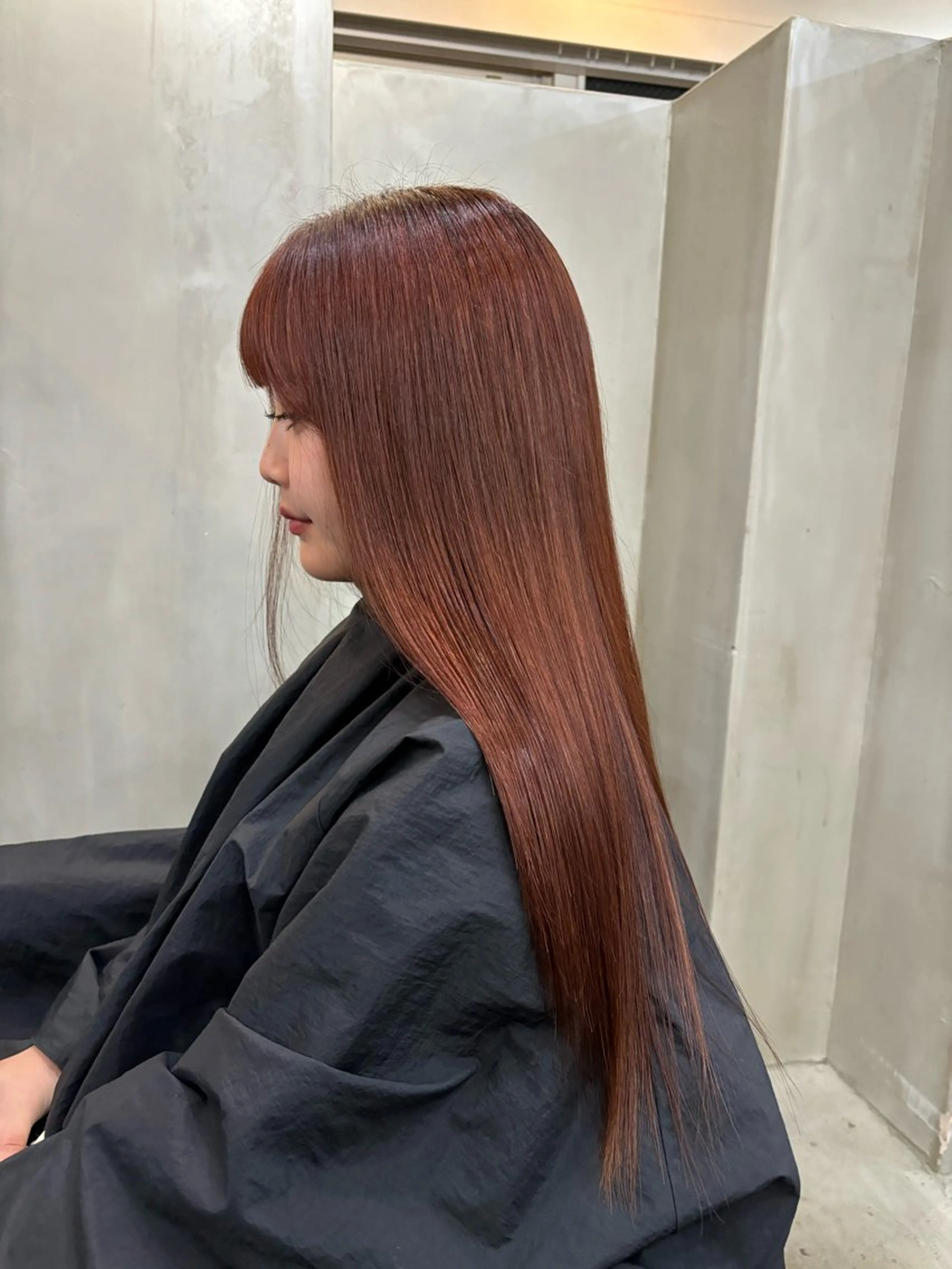 セミロング カラー オレンジ ヘアカラー VOYAGE所属・中園 康のヘアスタイル