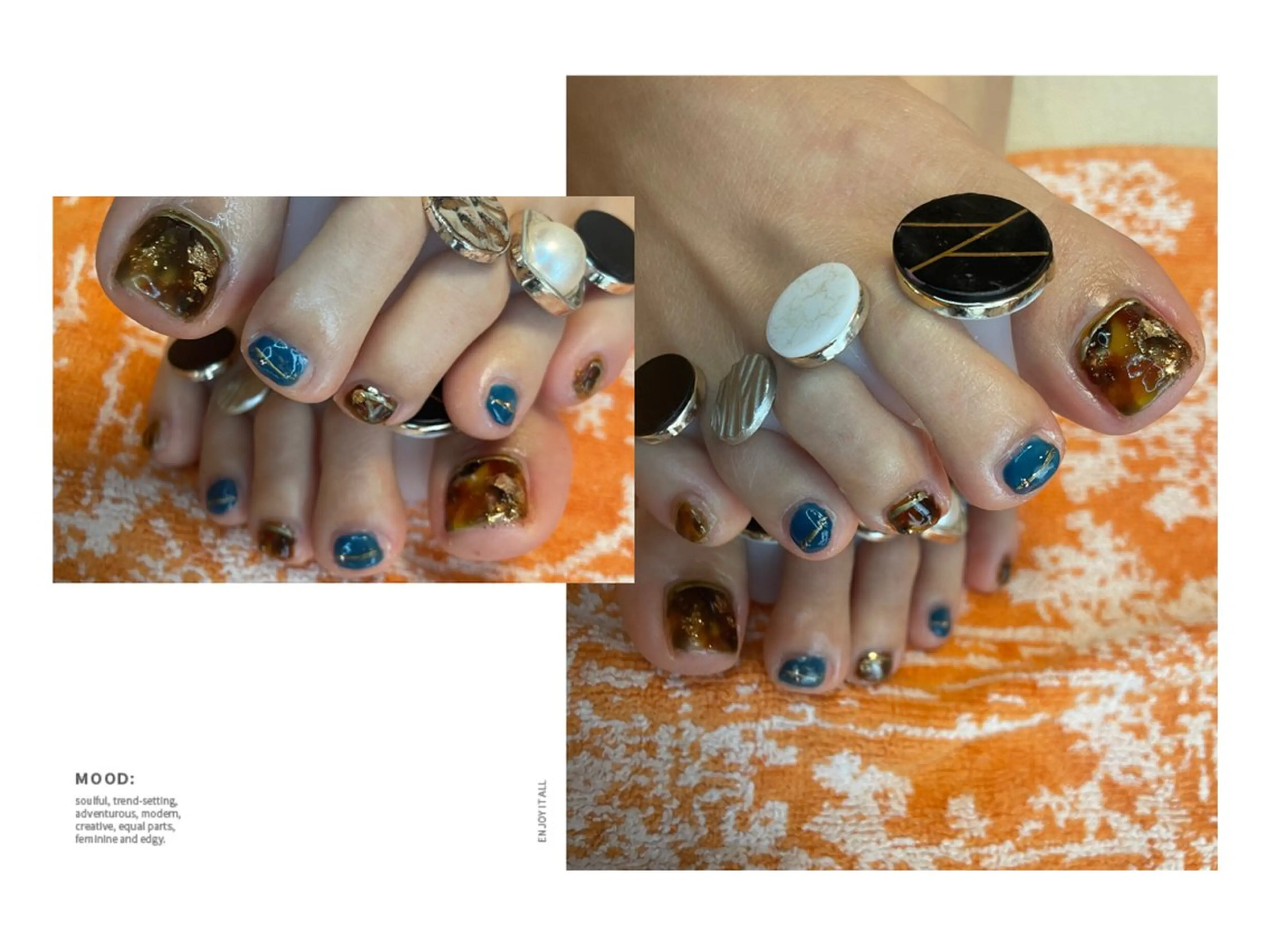 ネイル フットネイル ゴールド NAIL★M 真紀のネイルデザイン