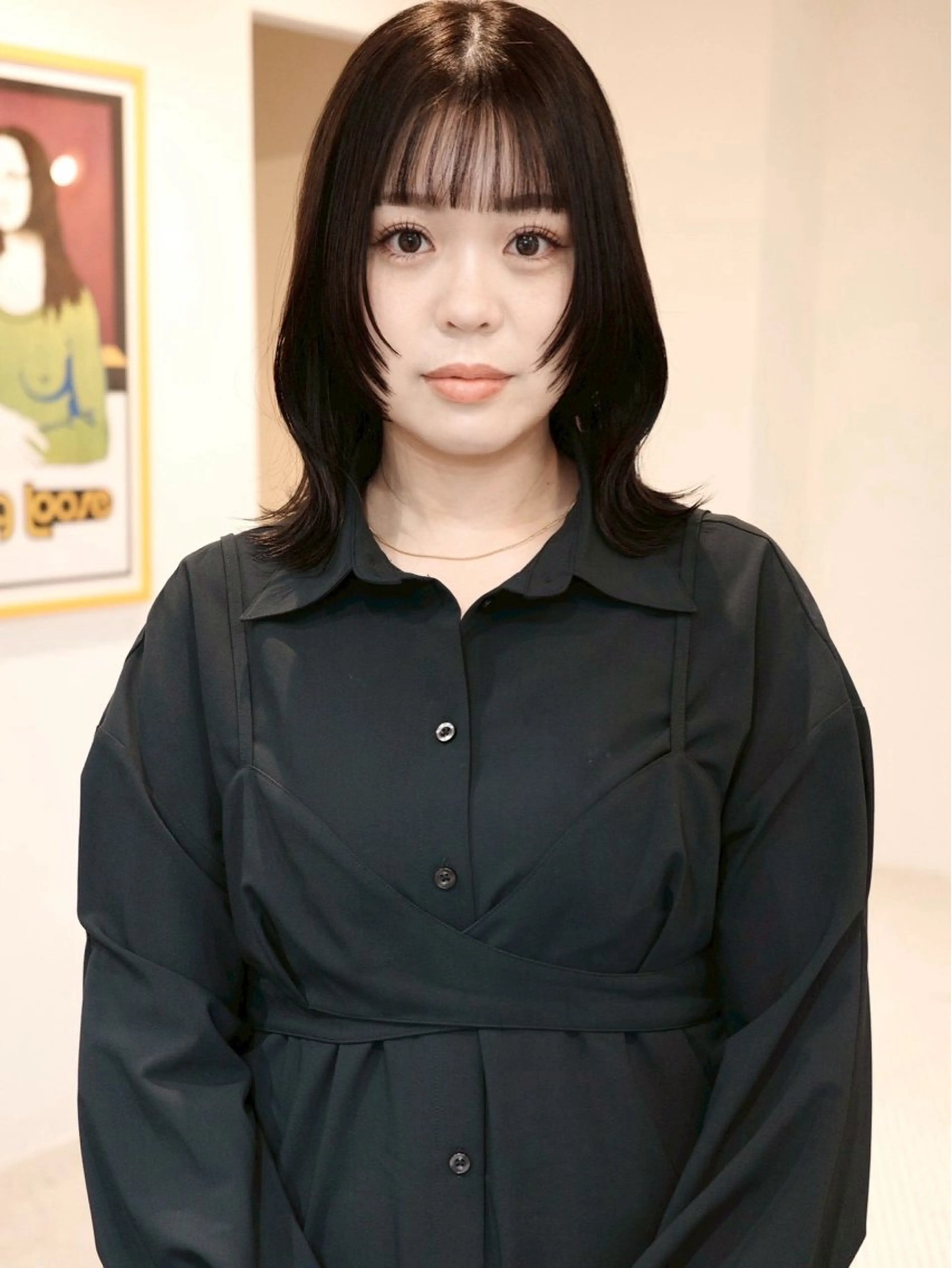 ミディアム カラー カット ヘアカラー トリートメント (h)wim ウィムのヘアスタイル