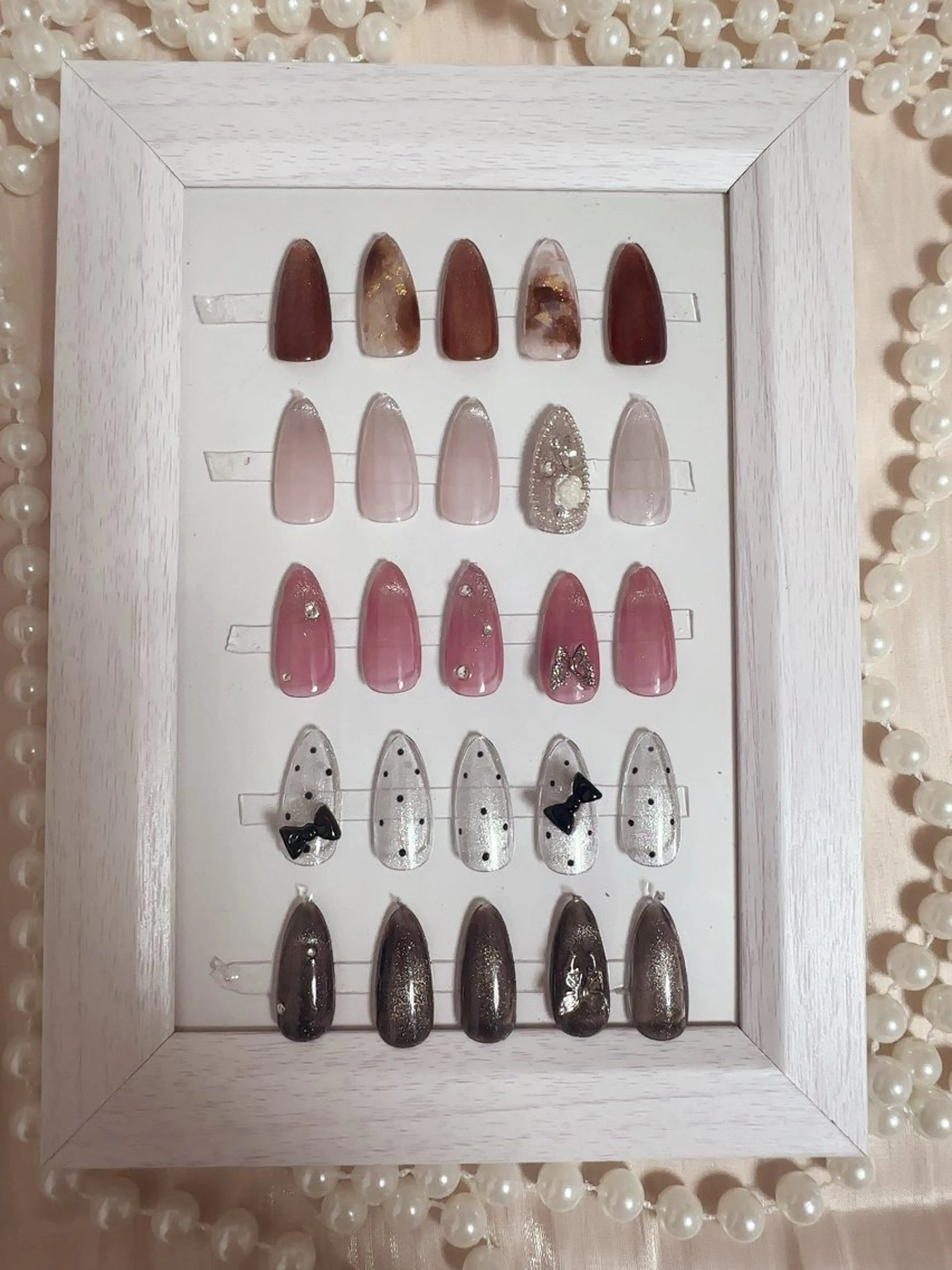 ネイル マグネットネイル ネイルチップ ワンホンネイル ハンドネイル kao nail マグネット/長さだしのネイルデザイン
