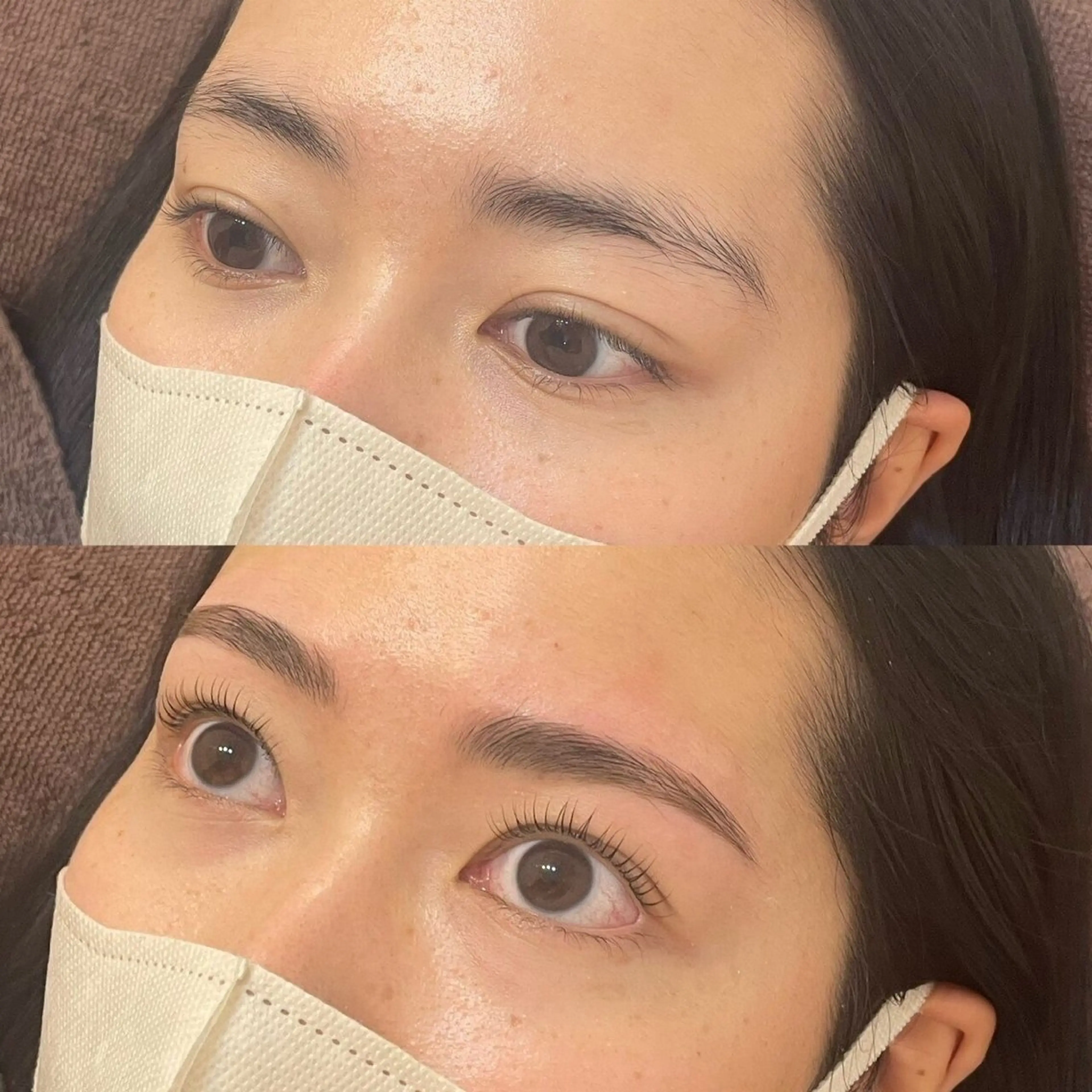 🌸SET割🌸【人気No.1★朝の時短セット】眉毛ワックス（メイクなし）＋まつ毛パーマ ¥9,000→7,100の写真