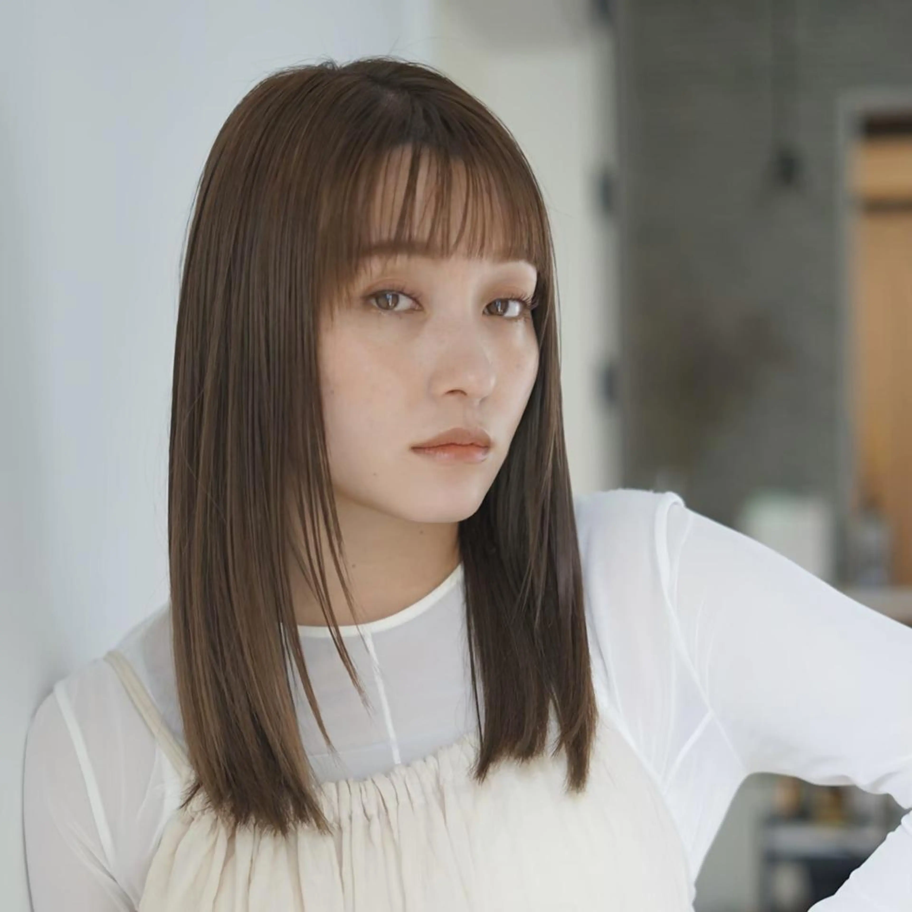セミロング カラー ヘアアレンジ トリートメント トリートメント 🌱カラー&トリート メント🌱SOUTAのヘアスタイル