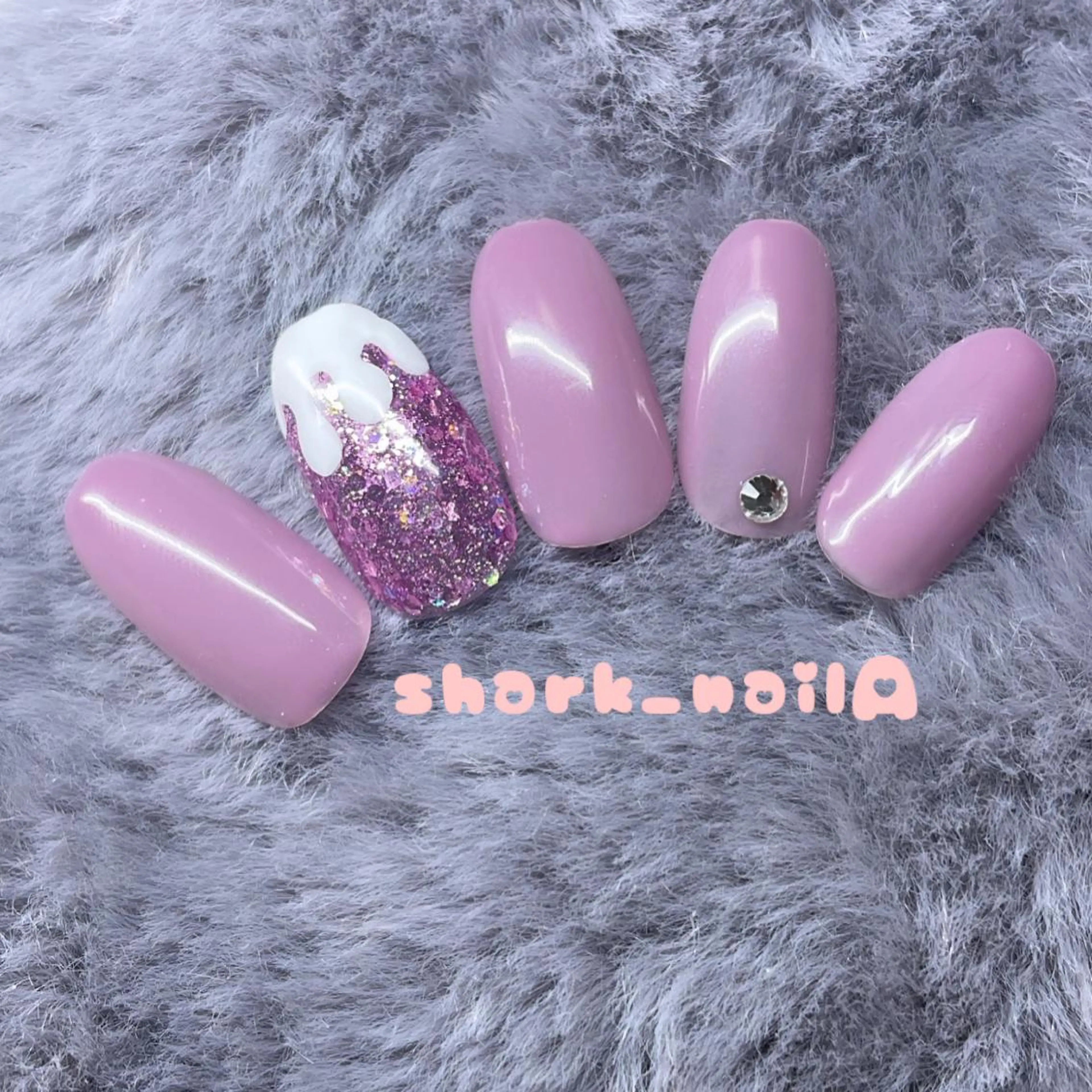 ネイル ピンク shark_nail Aのネイルデザイン