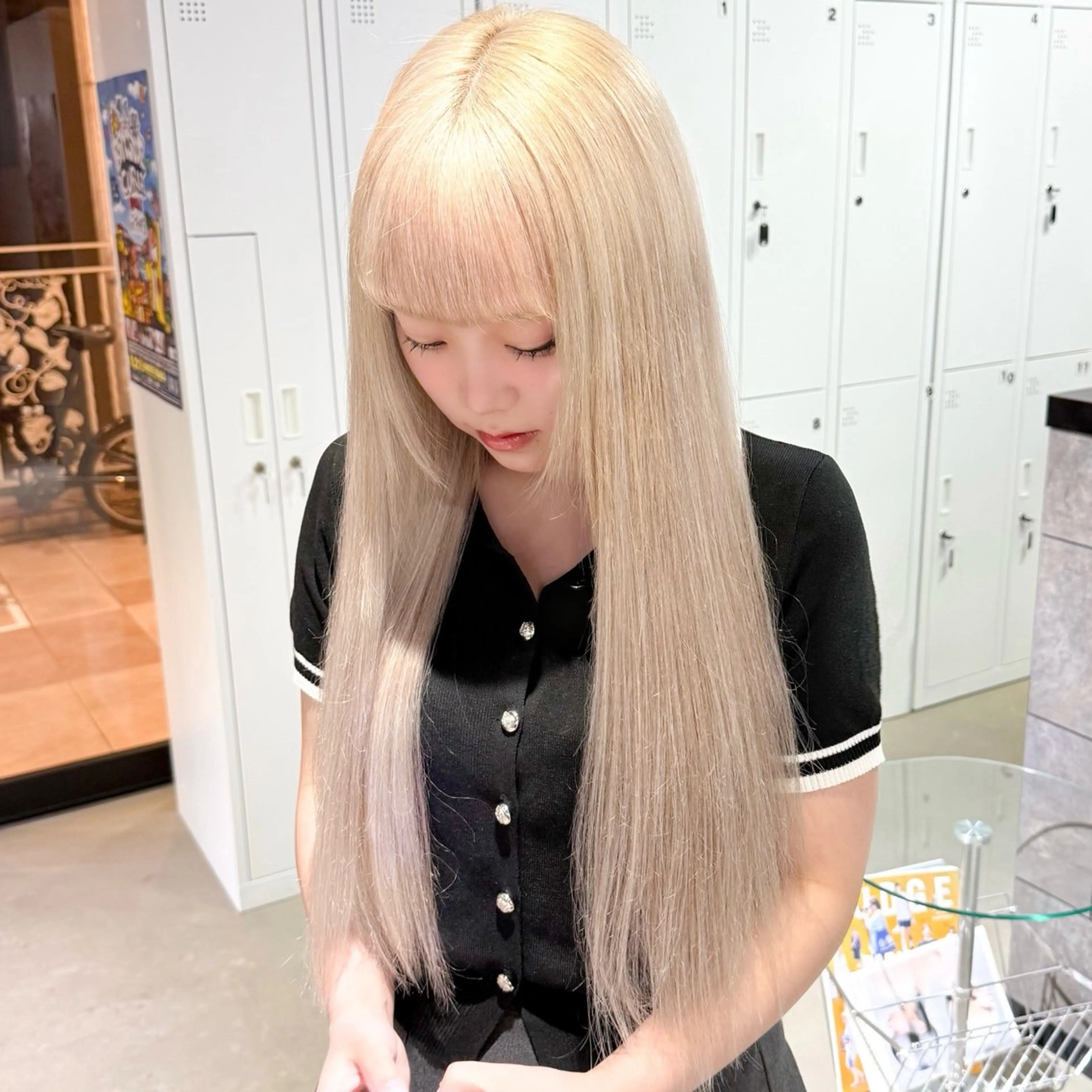 【🉐8月限定🉐】ダメージ98%カット🌬ケアブリーチ➕高保湿トリートメント🩵ྀིダブルカラー/心斎橋/ケアブリーチの写真