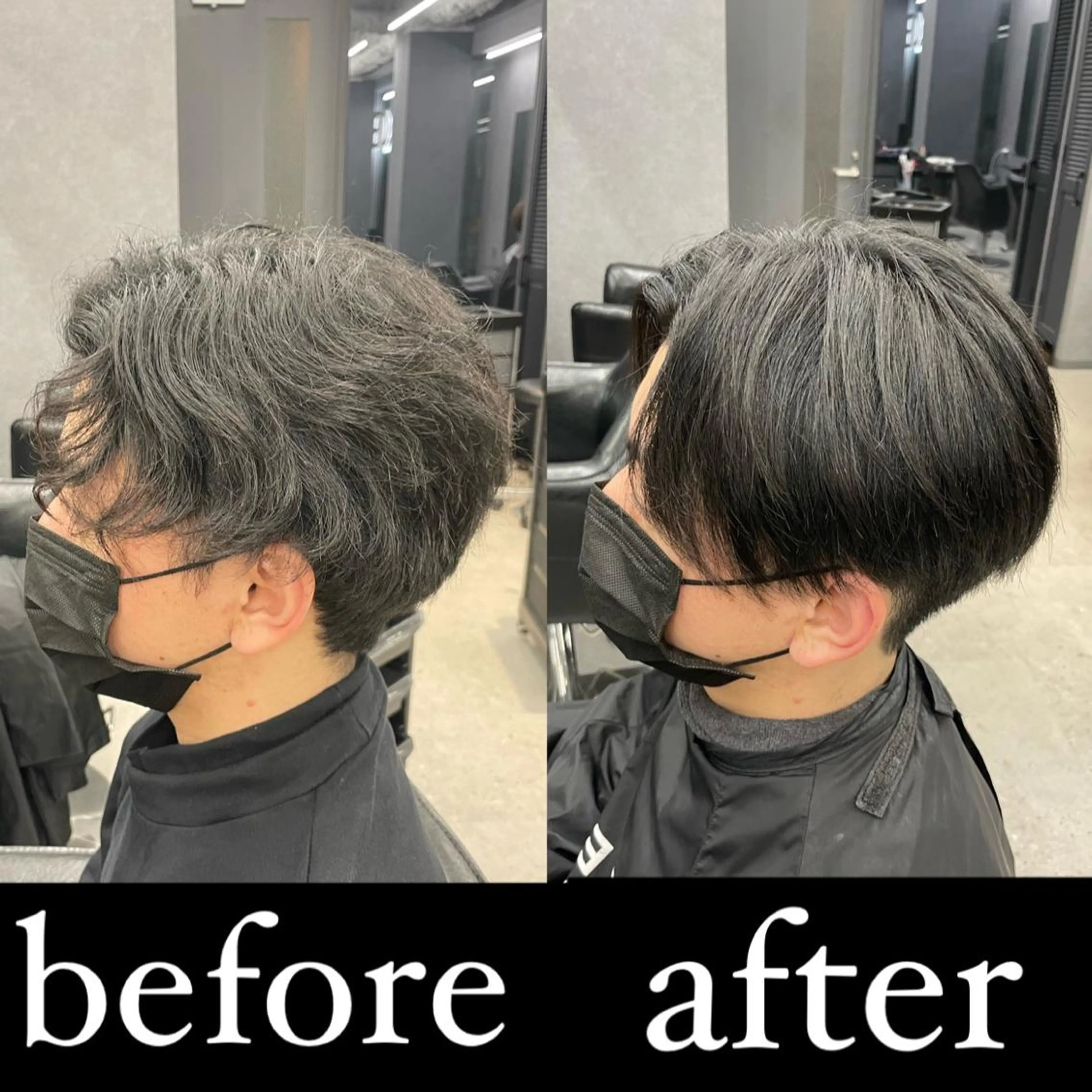 ショート メンズ カット 縮毛矯正 REEED所属・毛流れ縮毛矯正✨ メンズ那智優貴のヘアスタイル