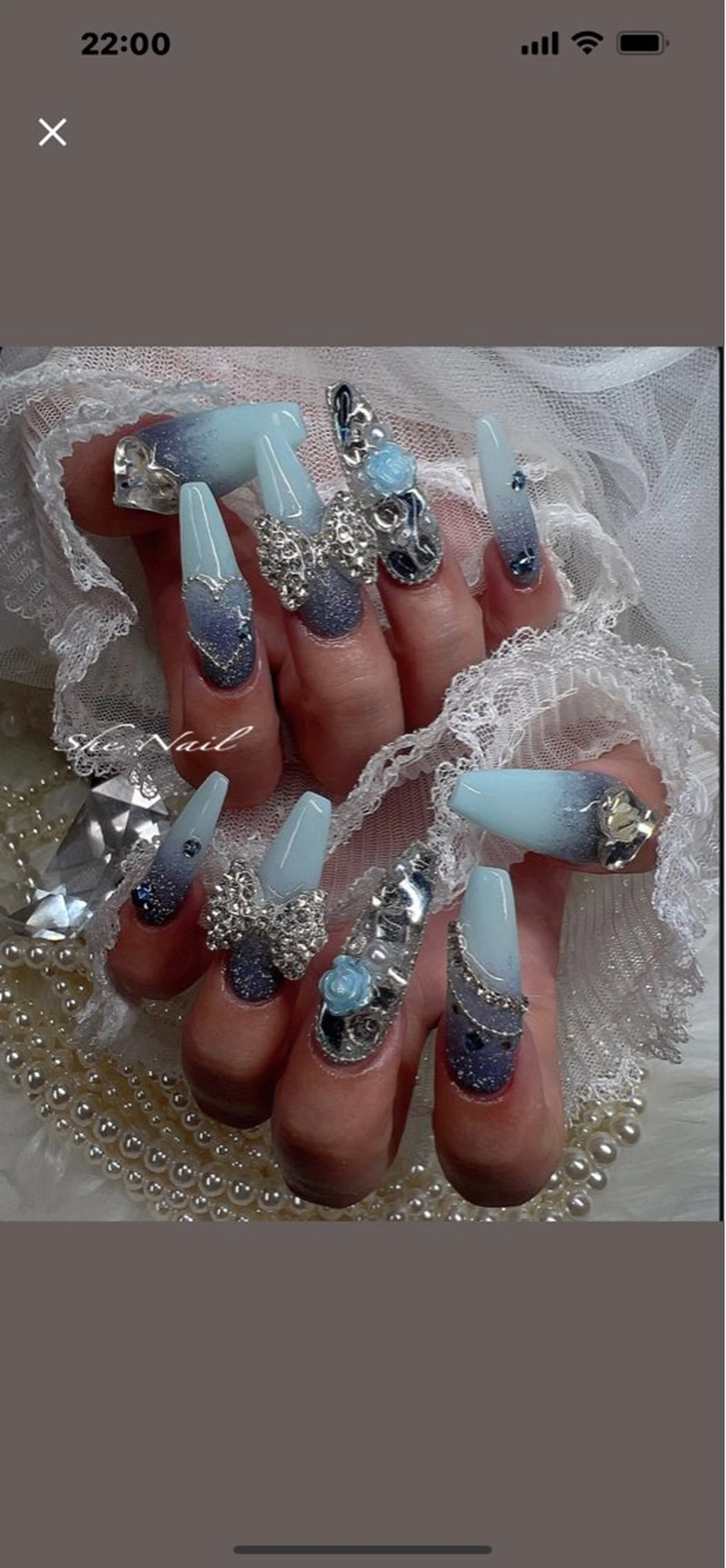 ネイル チークネイル 長さ出し フレンチネイル マグネットネイル 持ち込み ハンドネイル She_nail所属・ELSA_ Bellaのネイルデザイン