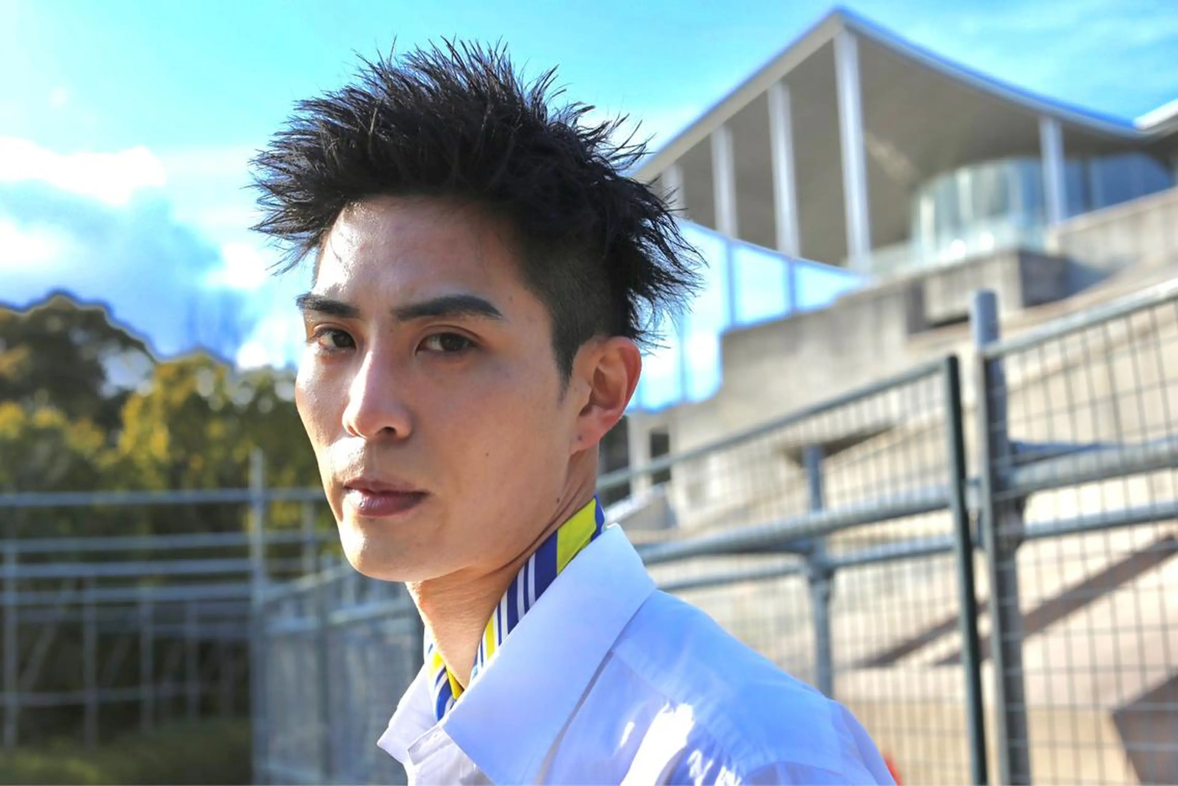 ショート パーマ メンズ 飛田 楓信のヘアスタイル