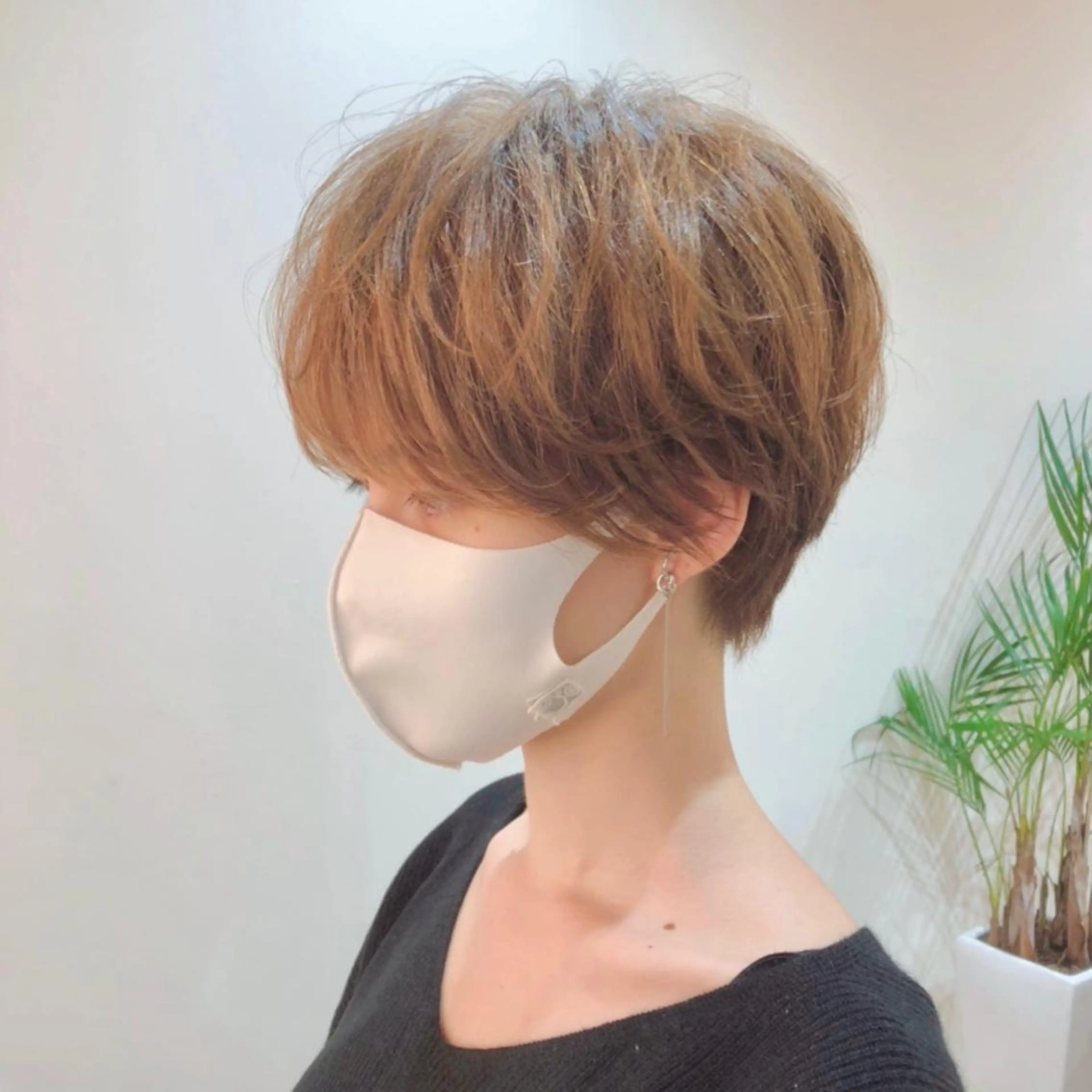 ショート カラー パーマ ショートヘア エターナル所属・髪質改善特化 谷口祐綺のヘアスタイル