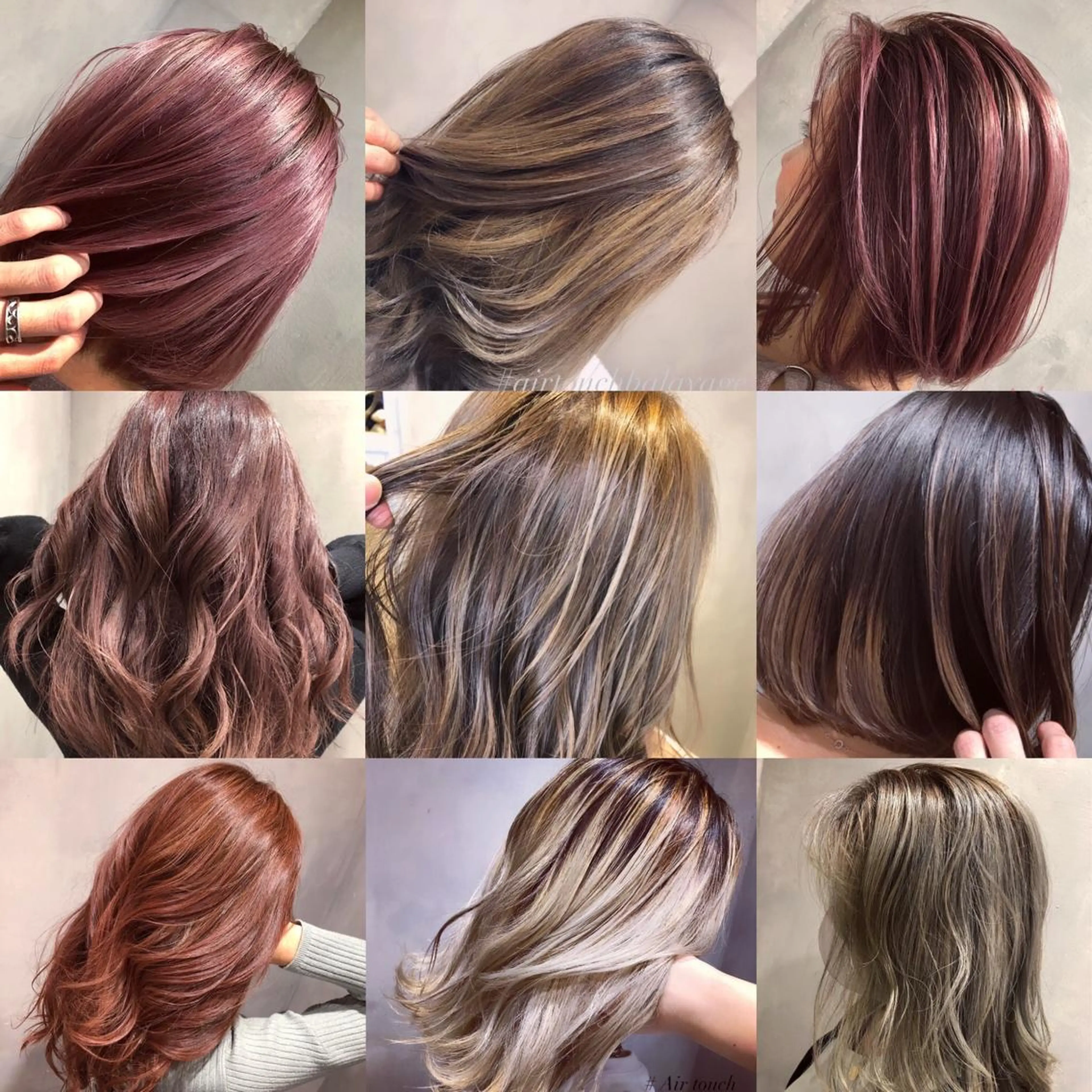 ロング カラー ハイダメージ毛 縮毛矯正のヘアスタイル