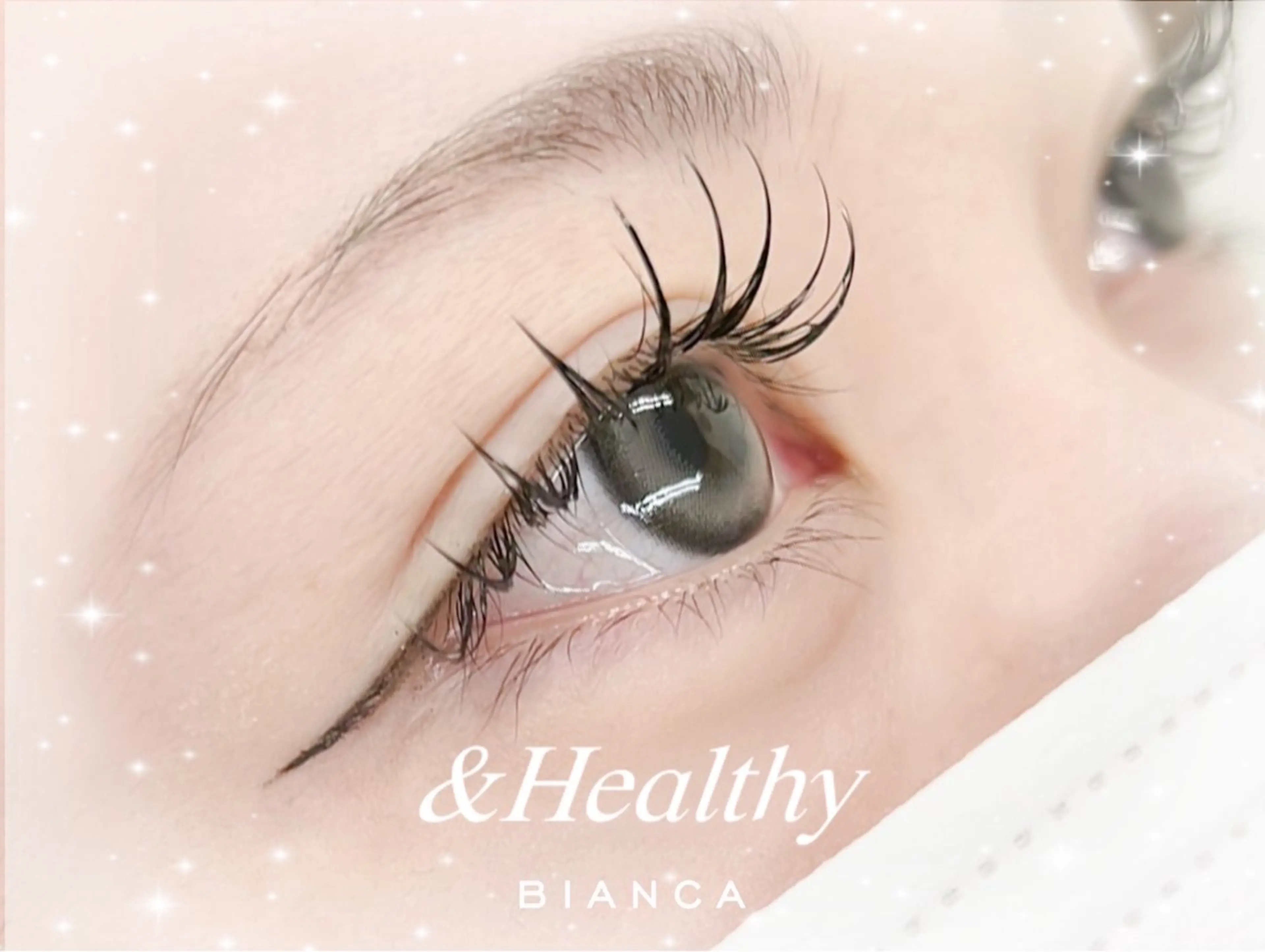 【✨&Healthy(アンドヘルシー)✨ 】フラットラッシュ120本×パーマ｛川越/まつげパーマ/エクステ｝の写真