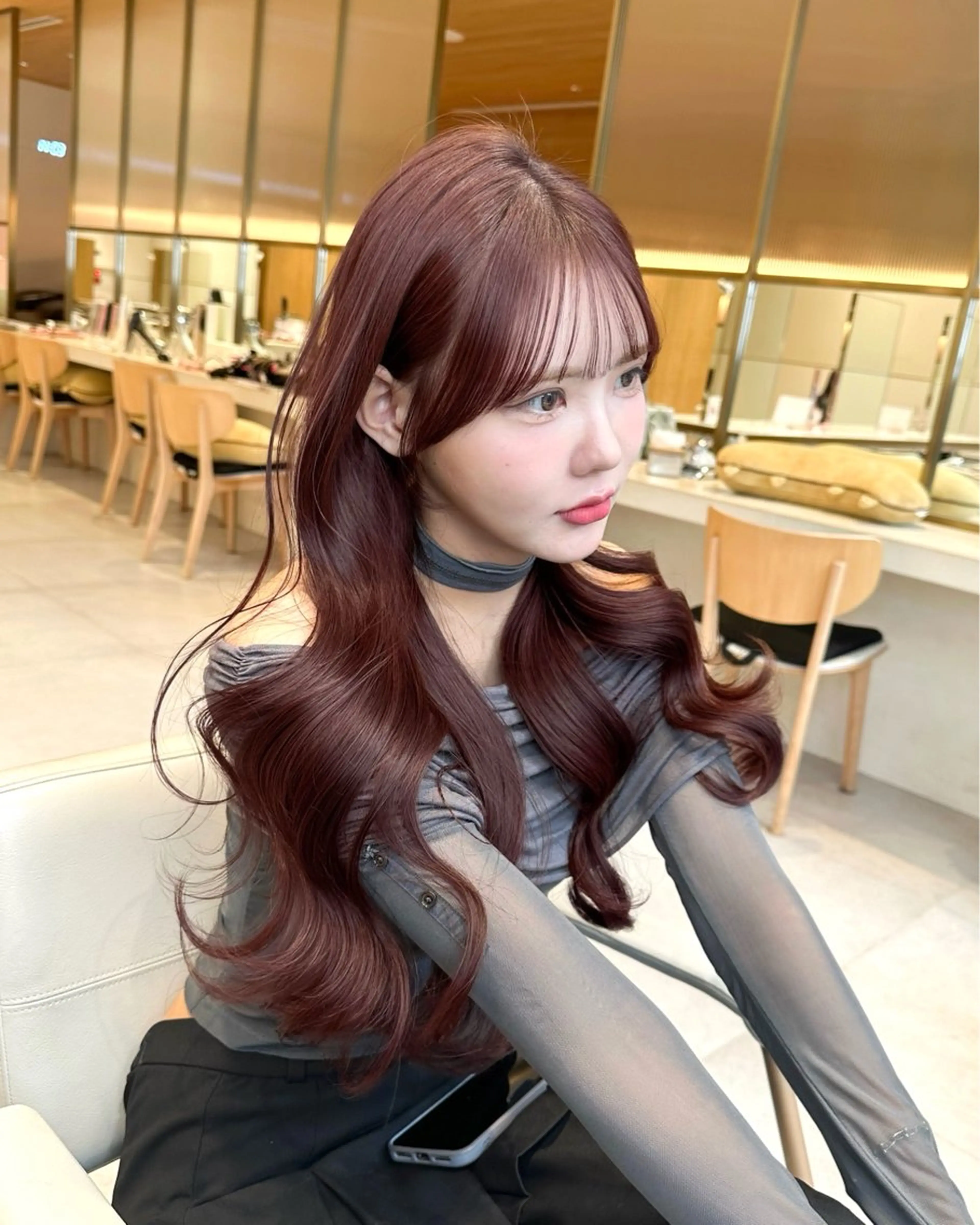 ミディアム カラー カット ヘアカラー トリートメント 🇰🇷韓国風くびれ ヘア🇰🇷中村優大のヘアスタイル