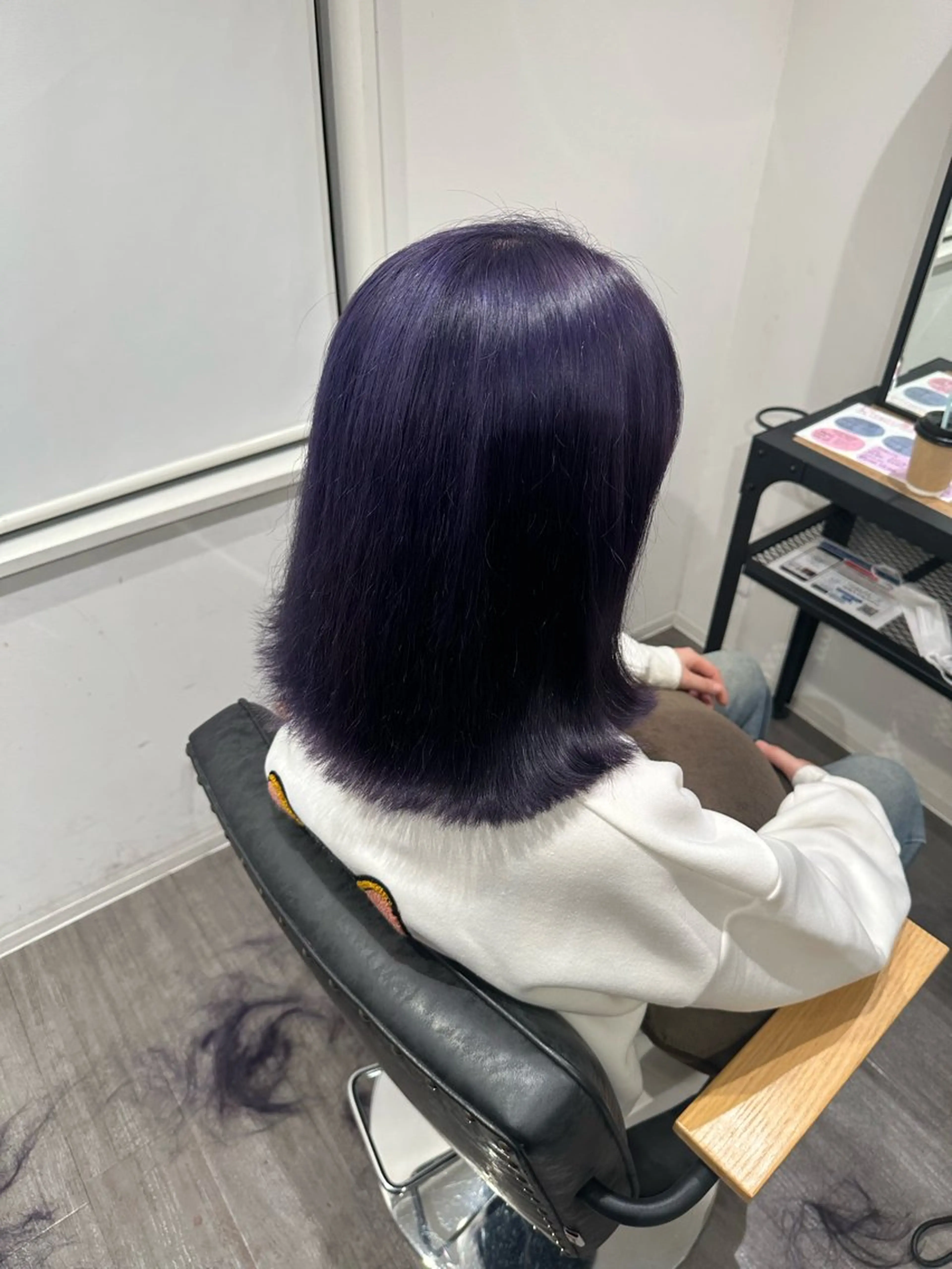 ミディアム カラー ブルーカラー ブルーラベンダー ラベンダーカラー カット ヘアカラー トリートメント 艶髪レイヤー上田 紗也🇰🇷💗のヘアスタイル