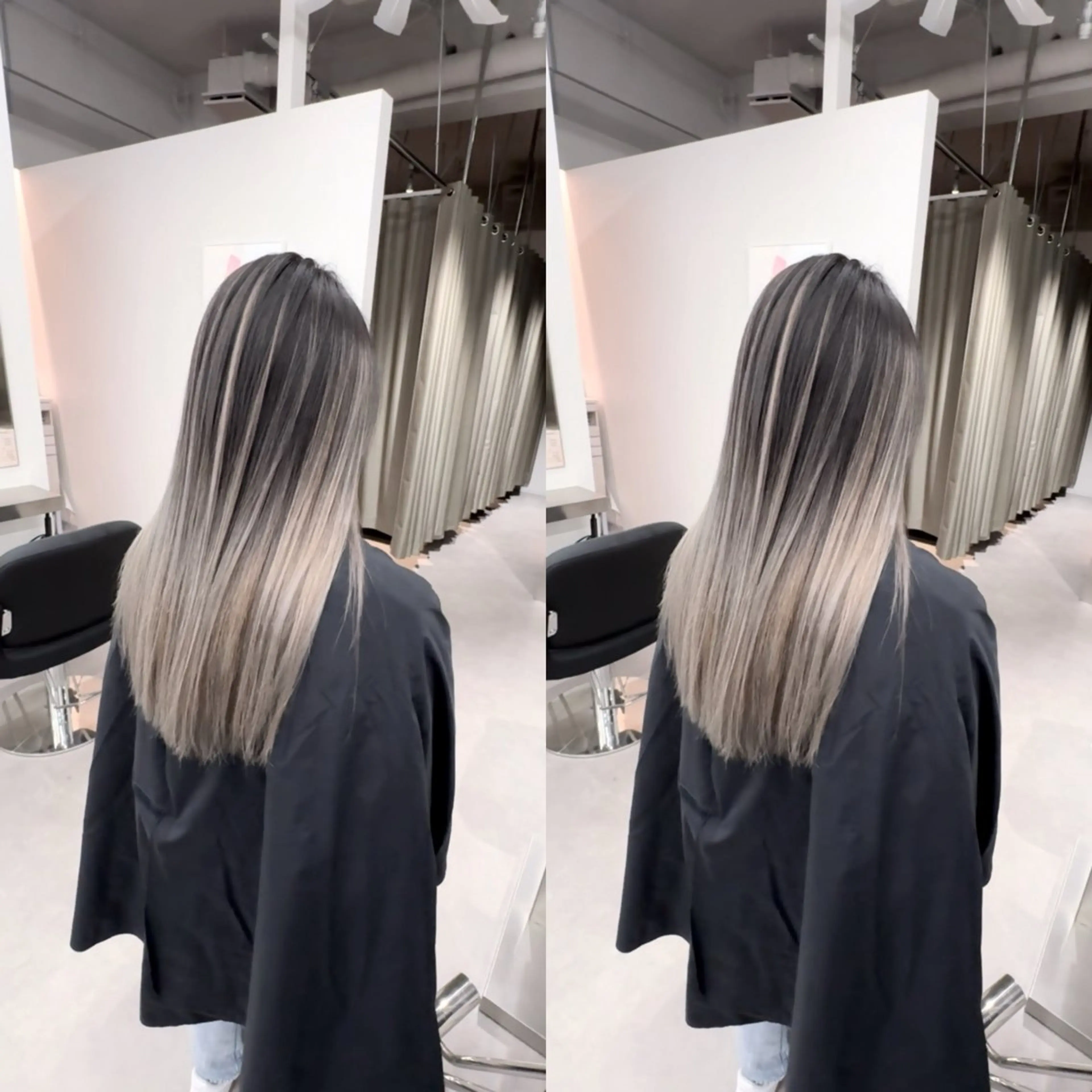 カラー エクステ 美髪改善・ 透明感カラー茉央のヘアスタイル