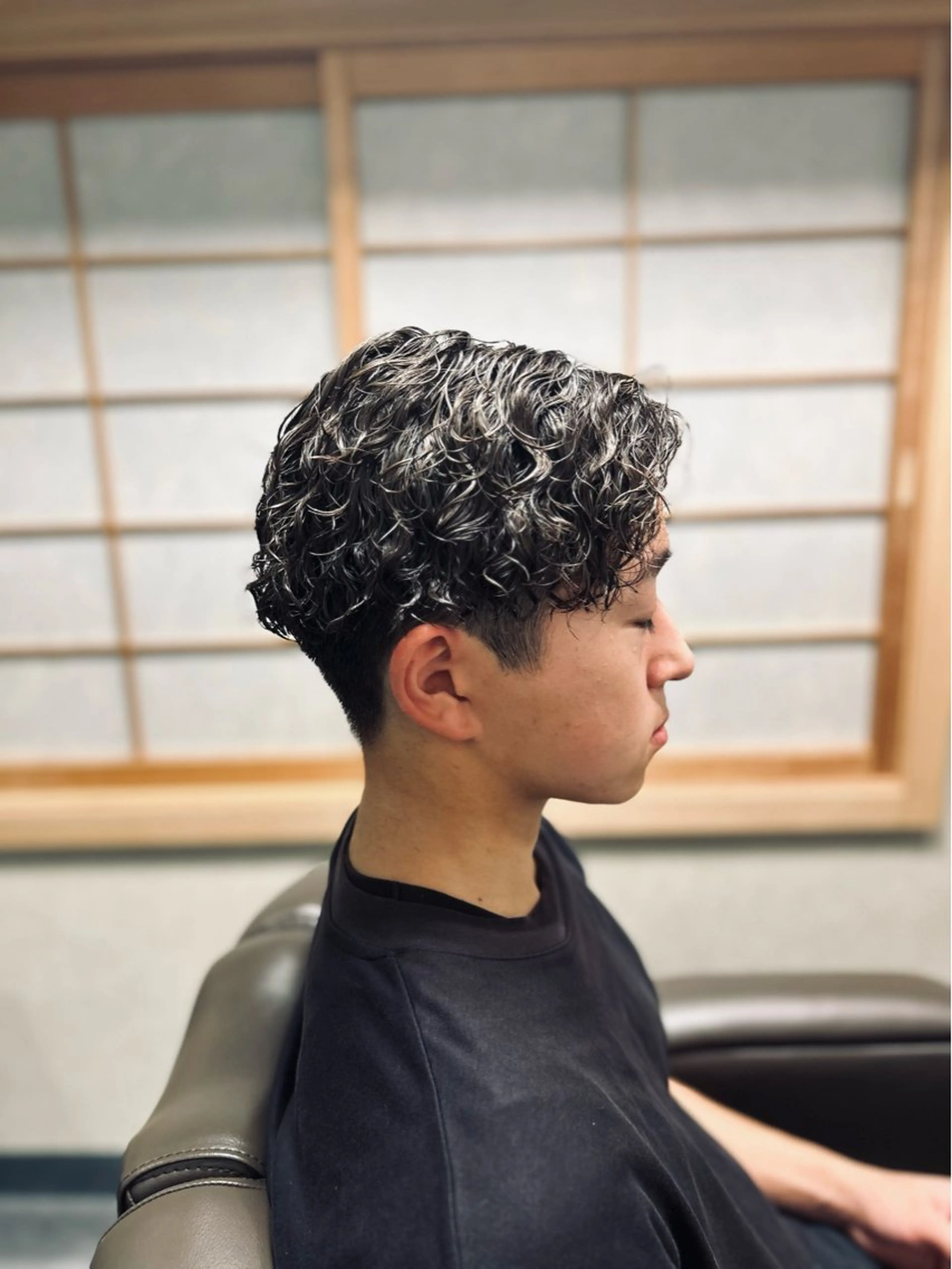 ミディアム パーマ メンズ カット パーマ メンズカット/ 雄大のヘアスタイル