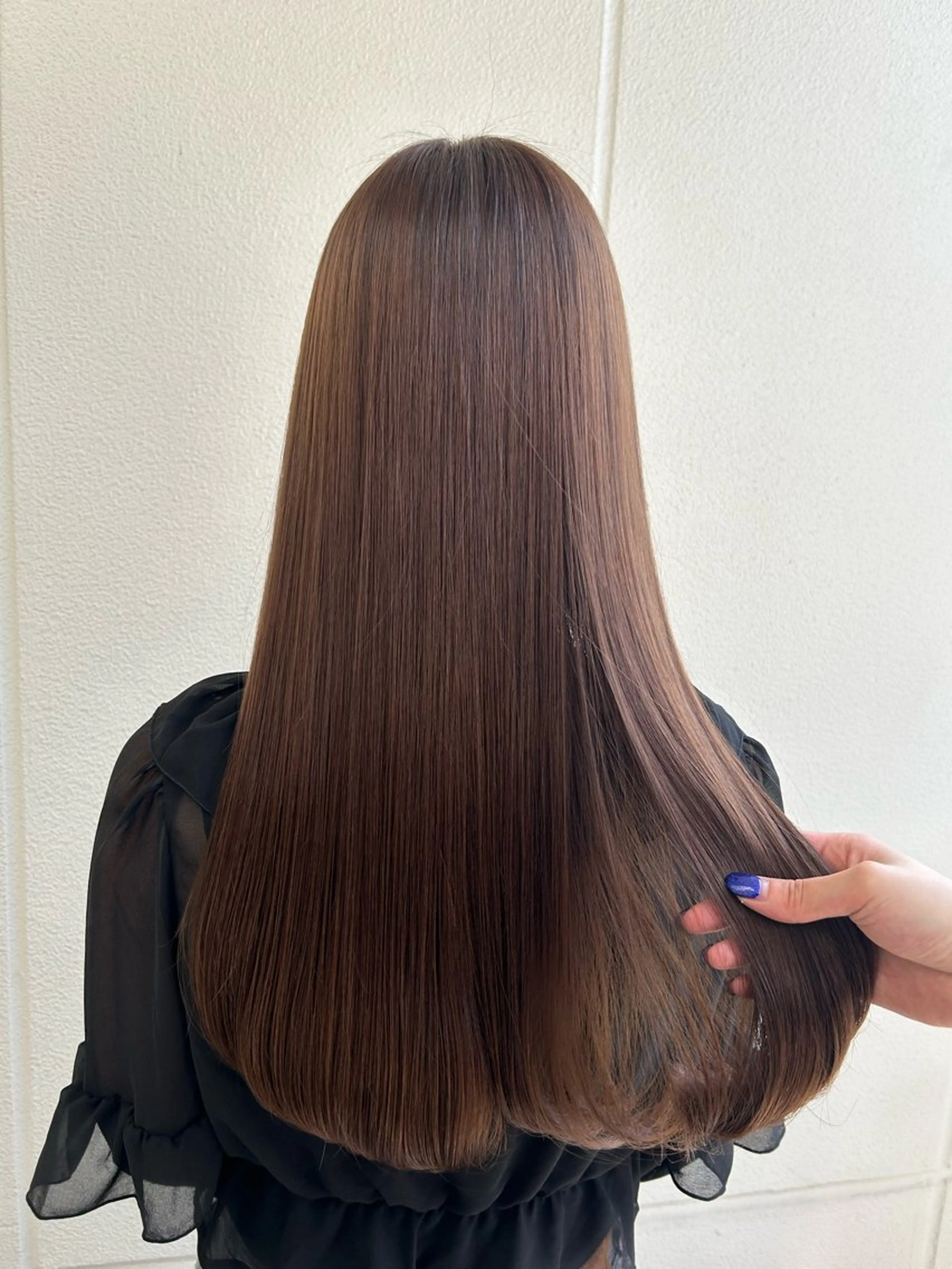 ロング カラー ヘアアレンジ ブラウンカラー チョコレートブラウン 《暖色/韓国レイヤー 》🇰🇷桑原ユキネのヘアスタイル