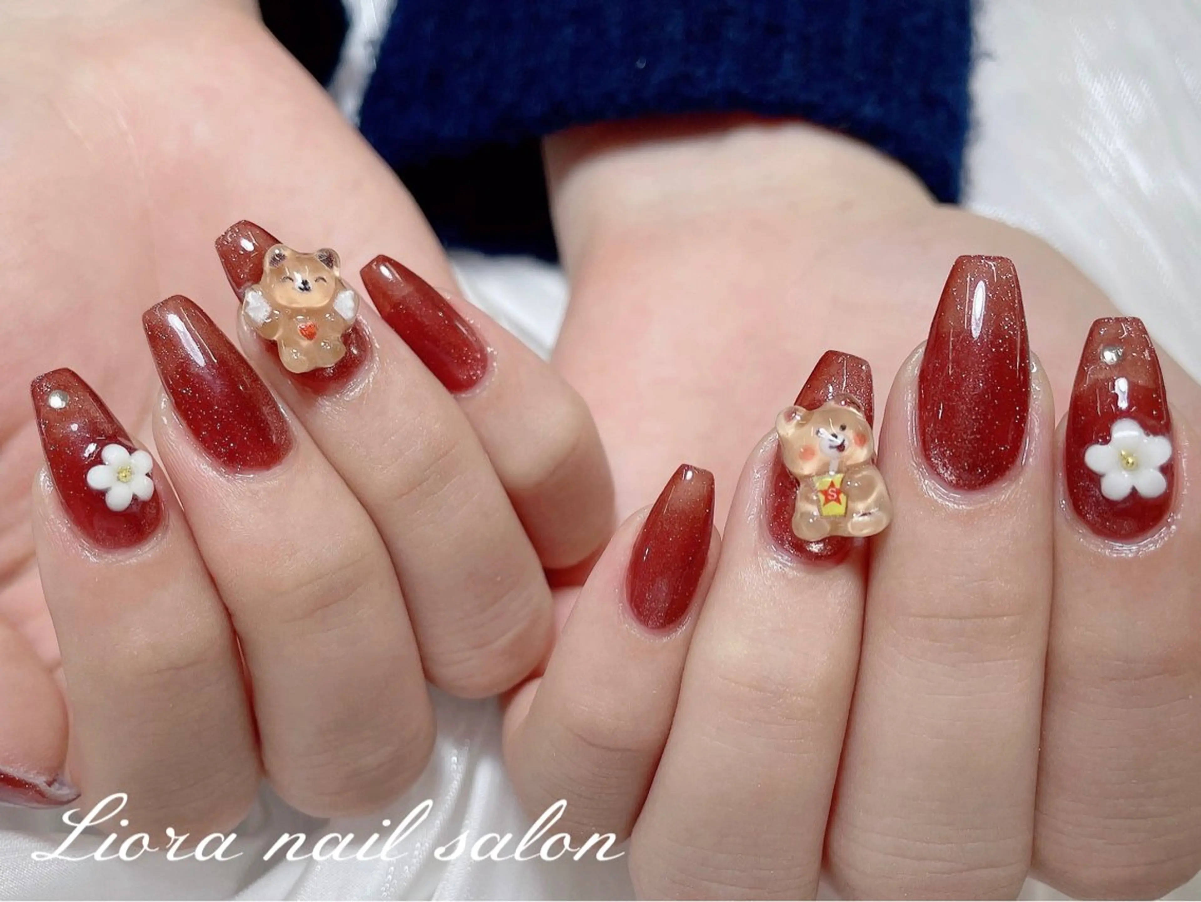 ネイル チークネイル フットネイル フレンチネイル ジェルネイル ガーリー ハンドネイル Liora ネイルサロン所属・Liora nail salonのネイルデザイン