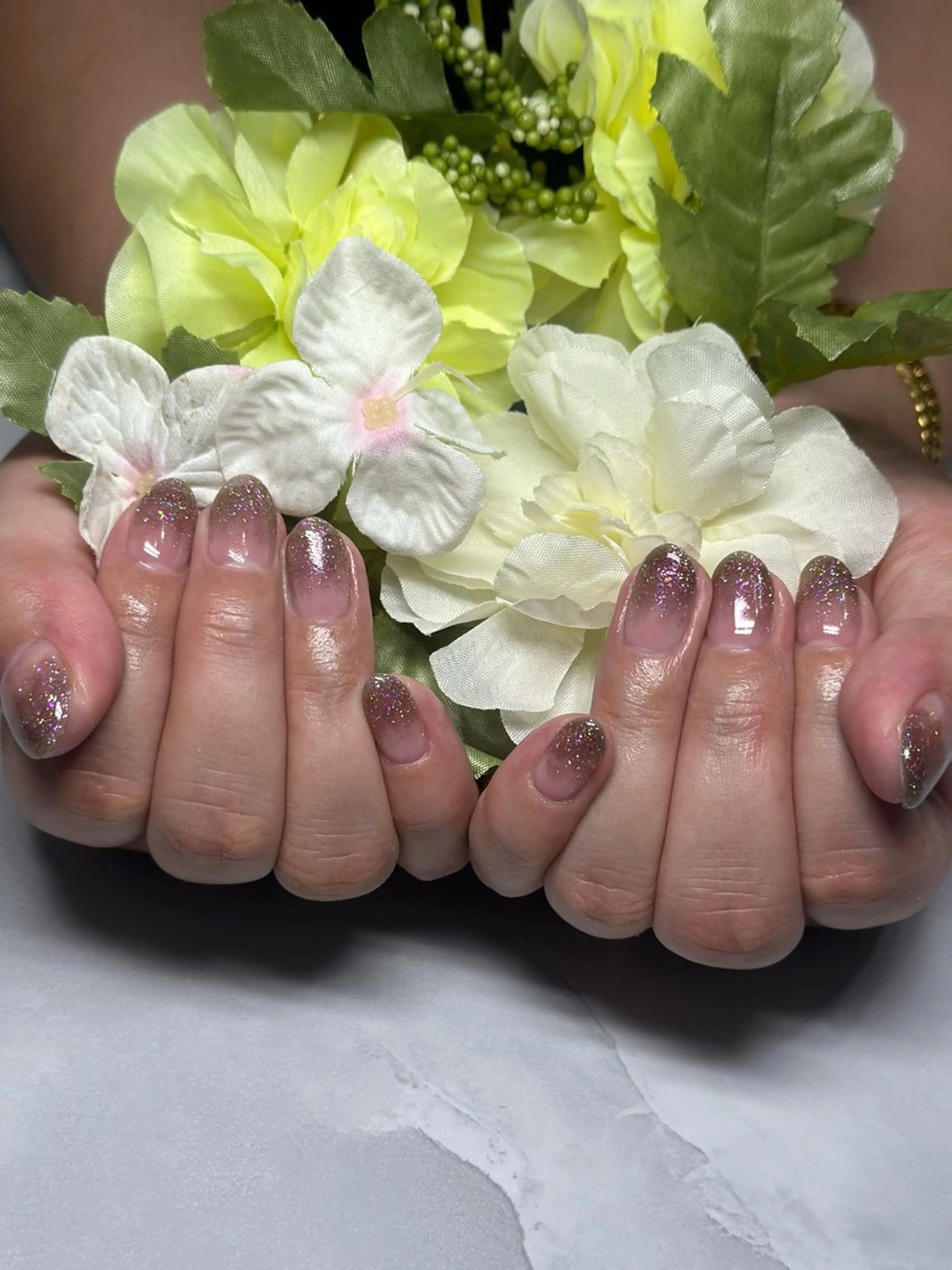 ネイル ラメ(グリッター) ラメグラデーション ｎｙａｓｕ ｎａｉｌのネイルデザイン