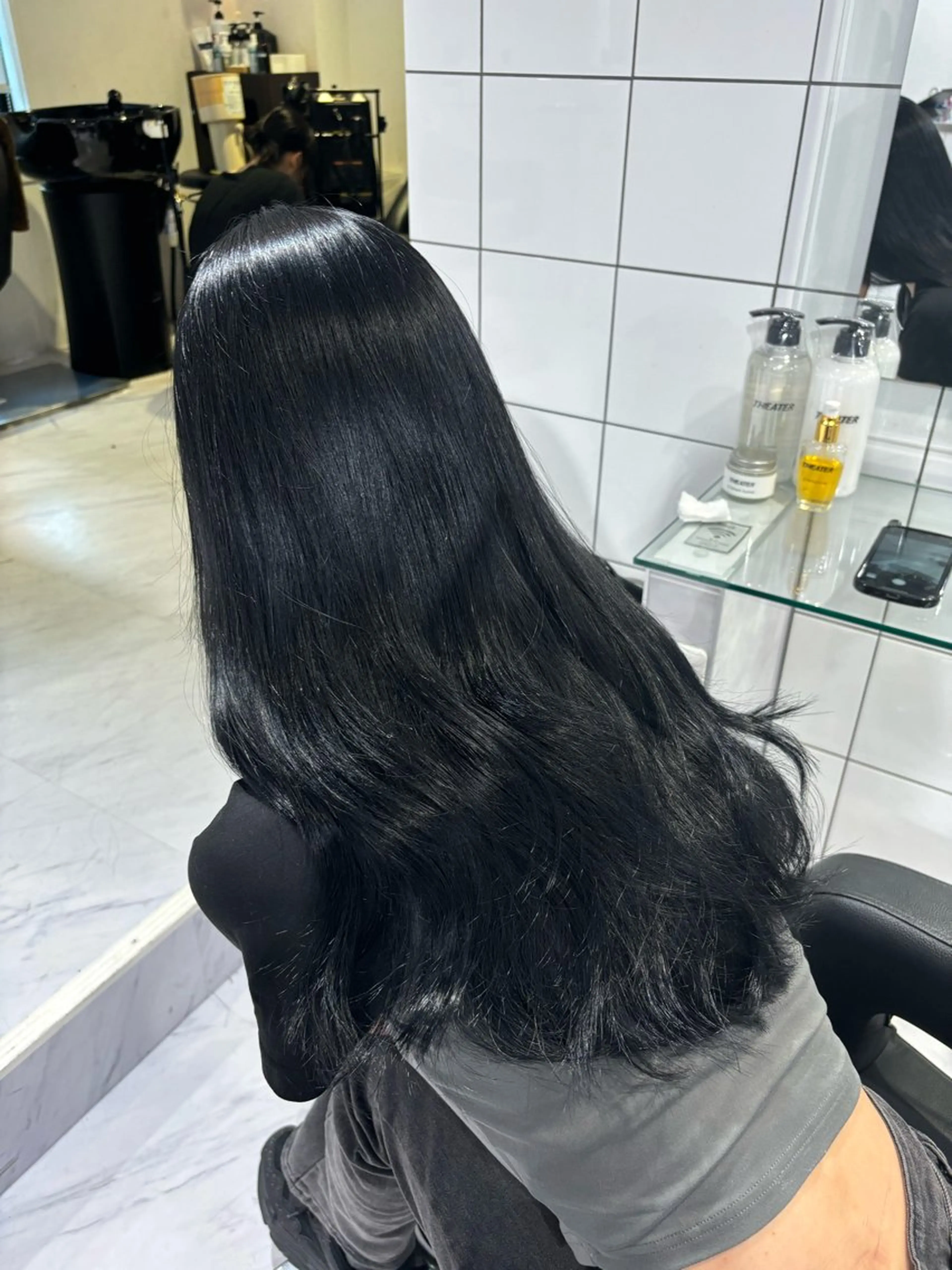 ロング カラー カット ヘアカラー トリートメント ヘッドスパ ヘアセット 表参道♡暗髪^ྀི 艶カラー♡アユミのヘアスタイル