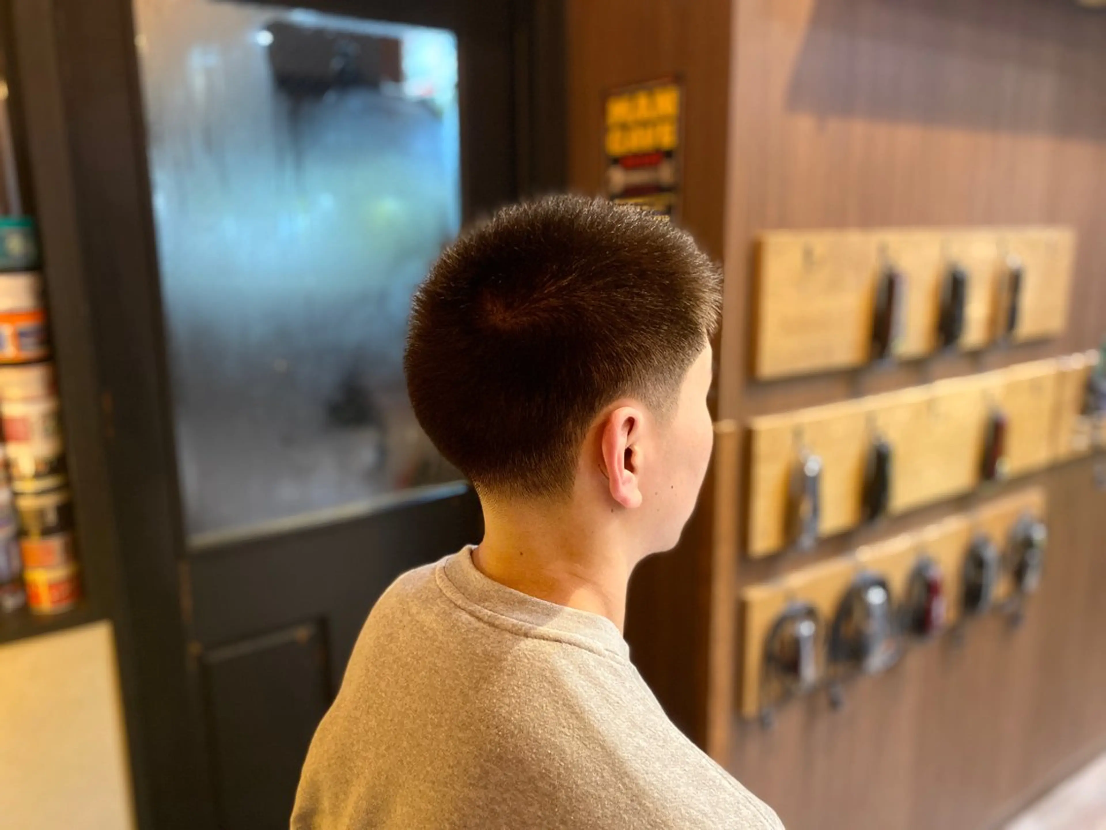 ショート カラー パーマ メンズ キッズ BARBER SHOP SUBARU men'sgrooming所属・下村 央志のヘアスタイル