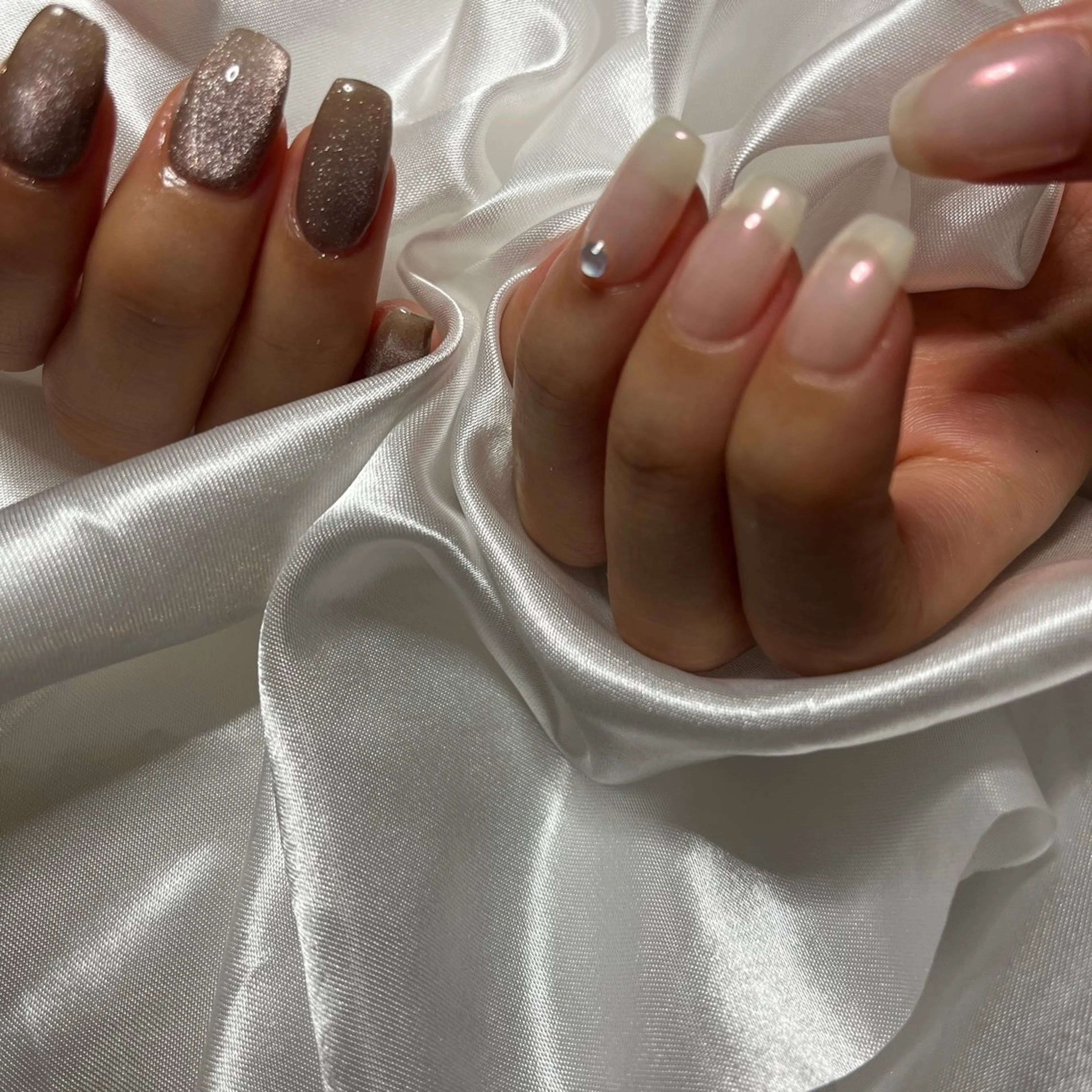 ネイル ジェルネイル ワンカラーネイル パラジェル 冬ネイル nail slow.のネイルデザイン