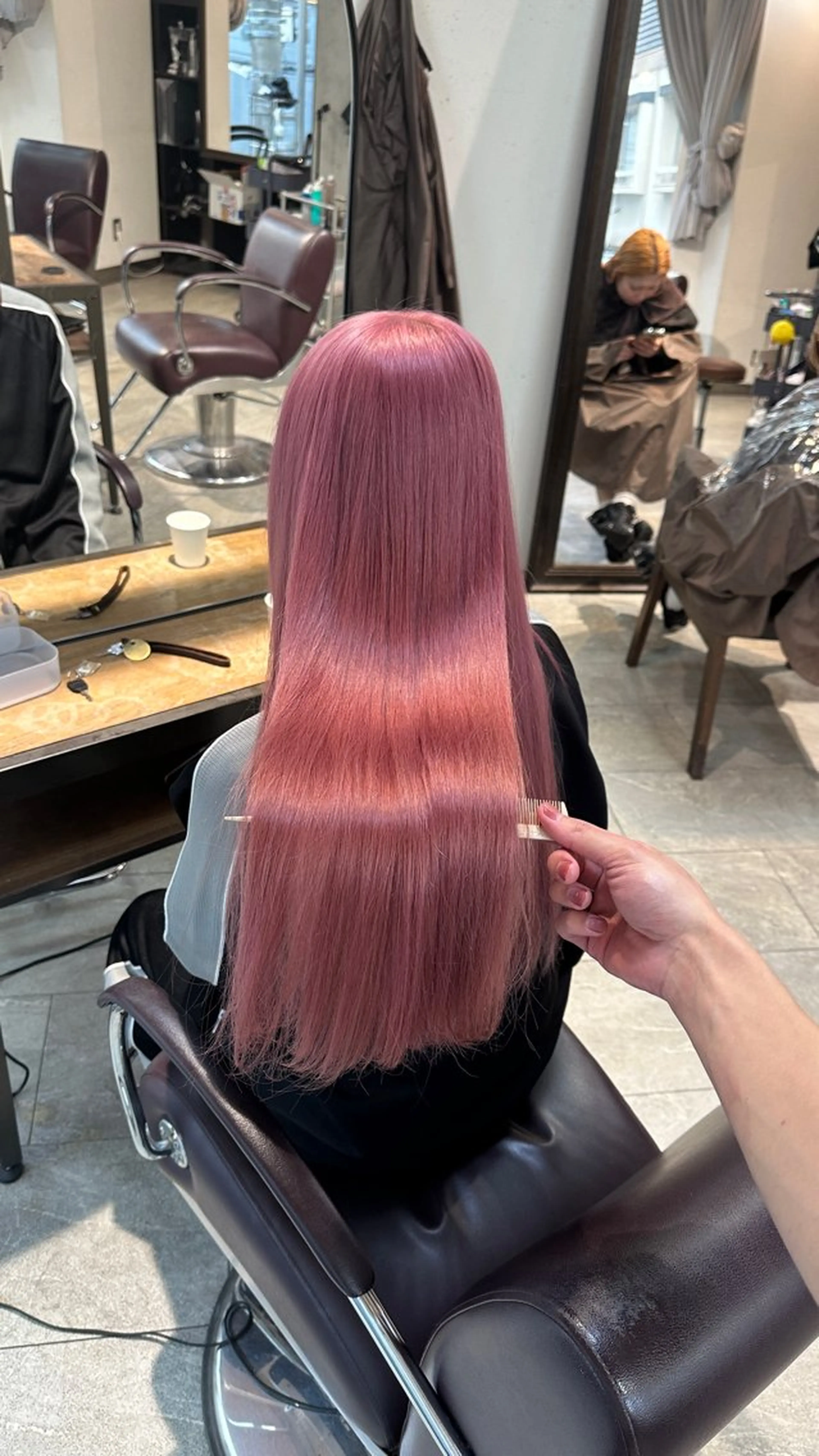 ミディアム カラー パーマ ヘアアレンジ ヘアカラー トリートメント ブリーチカラー🤍 颯馬🐈‍⬛のヘアスタイル