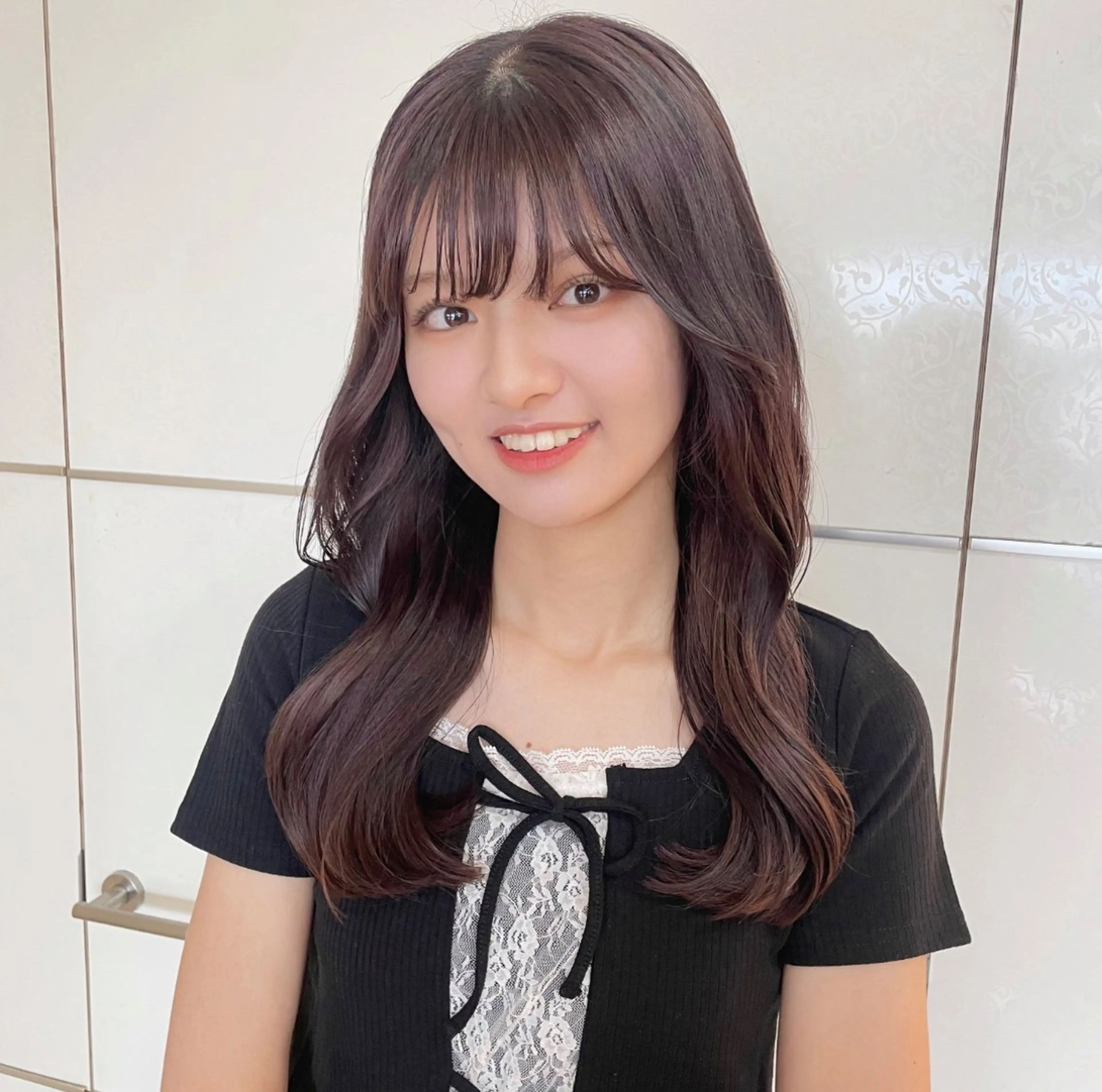 ロング カラー カット ヘアカラー トリートメント 🤎うる艶ベージュ 🧸MAYUKA🤎のヘアスタイル