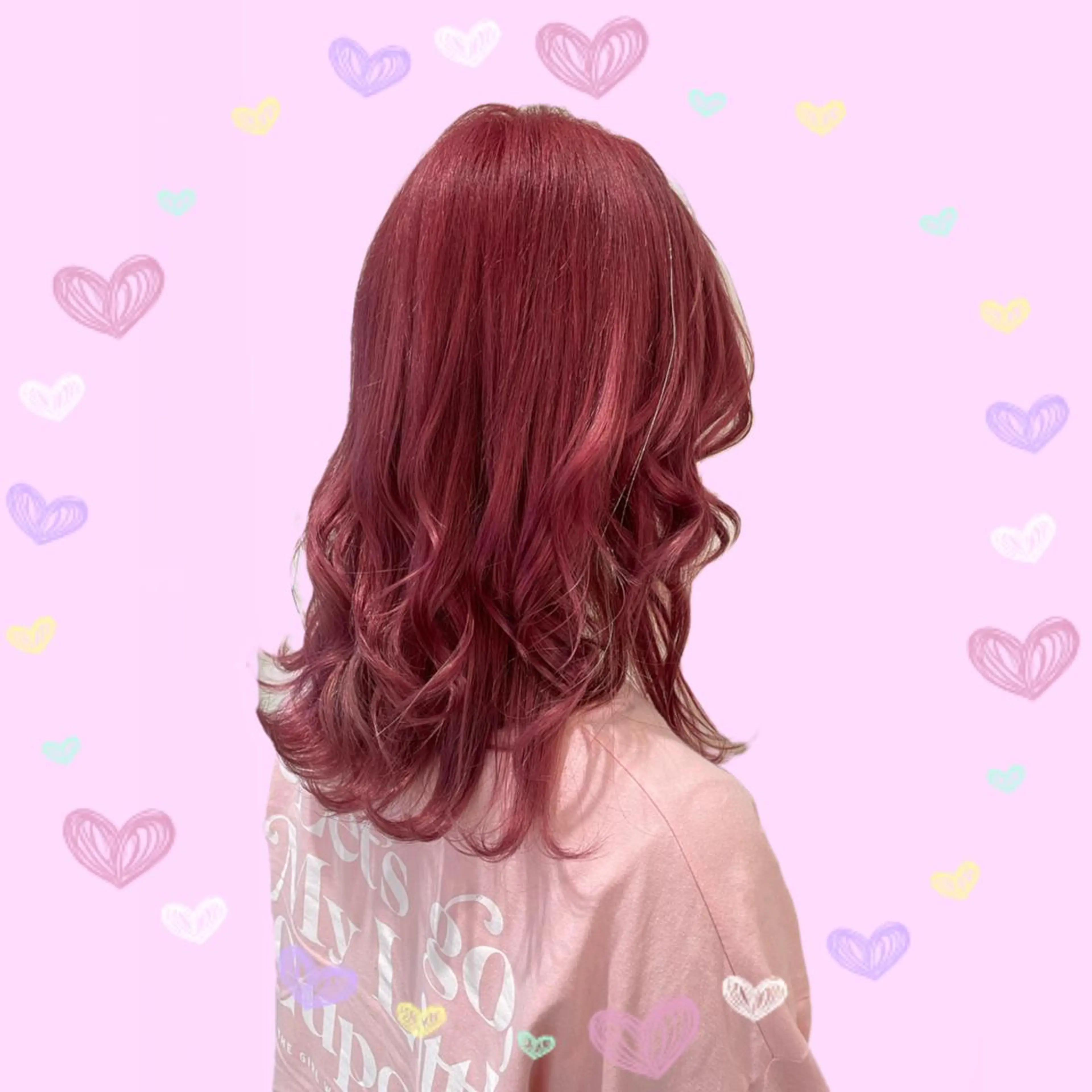 セミロング カラー ヘアアレンジ ブリーチ ブリーチなしカラー ヘアカラー 🦄ブリーチ💜エク ステ💜MIU🦄のヘアスタイル